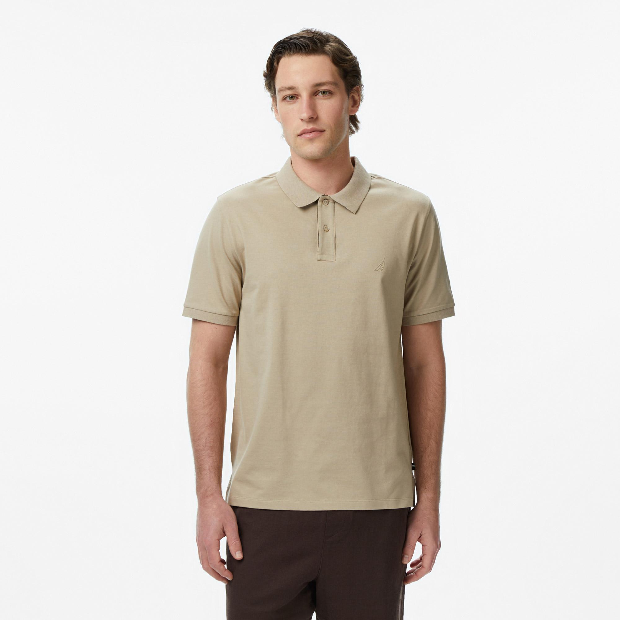 Nautica Erkek Bej Regular Fit Polo Yaka T-Shirt