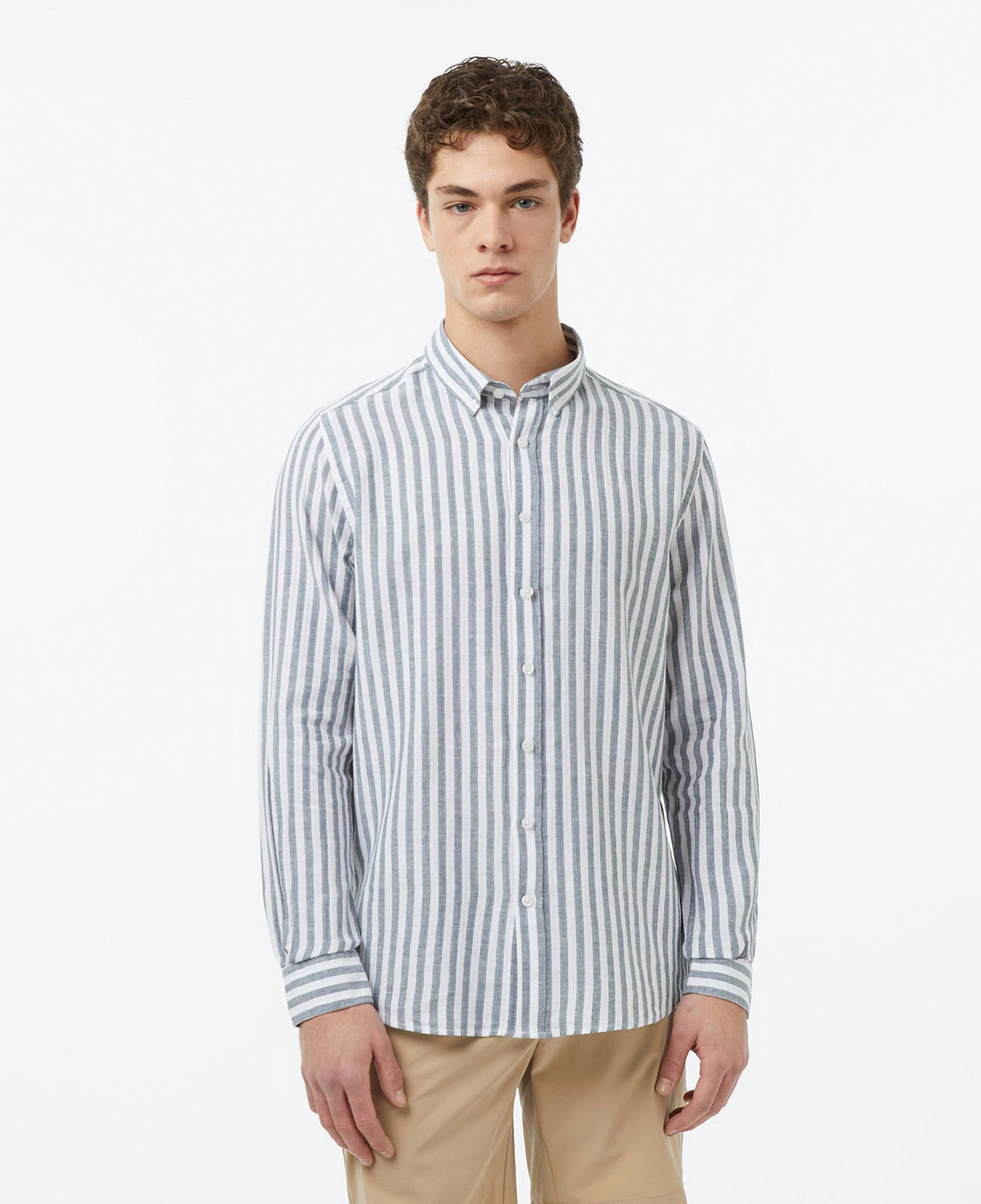 Nautica Erkek Yeşil Regular Fit Çizgili Gömlek