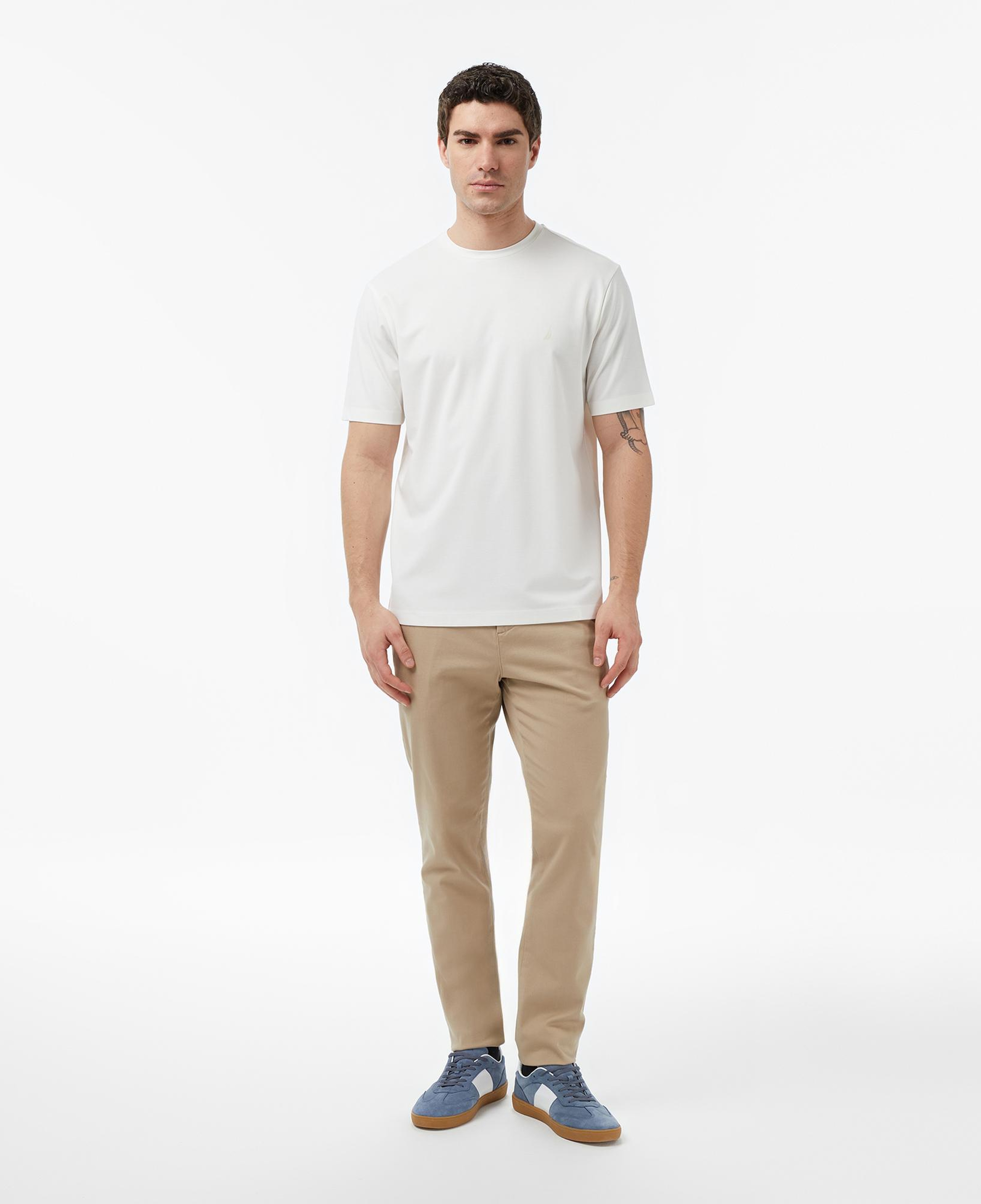 Nautica Erkek Krem Regular Fit T-Shirt