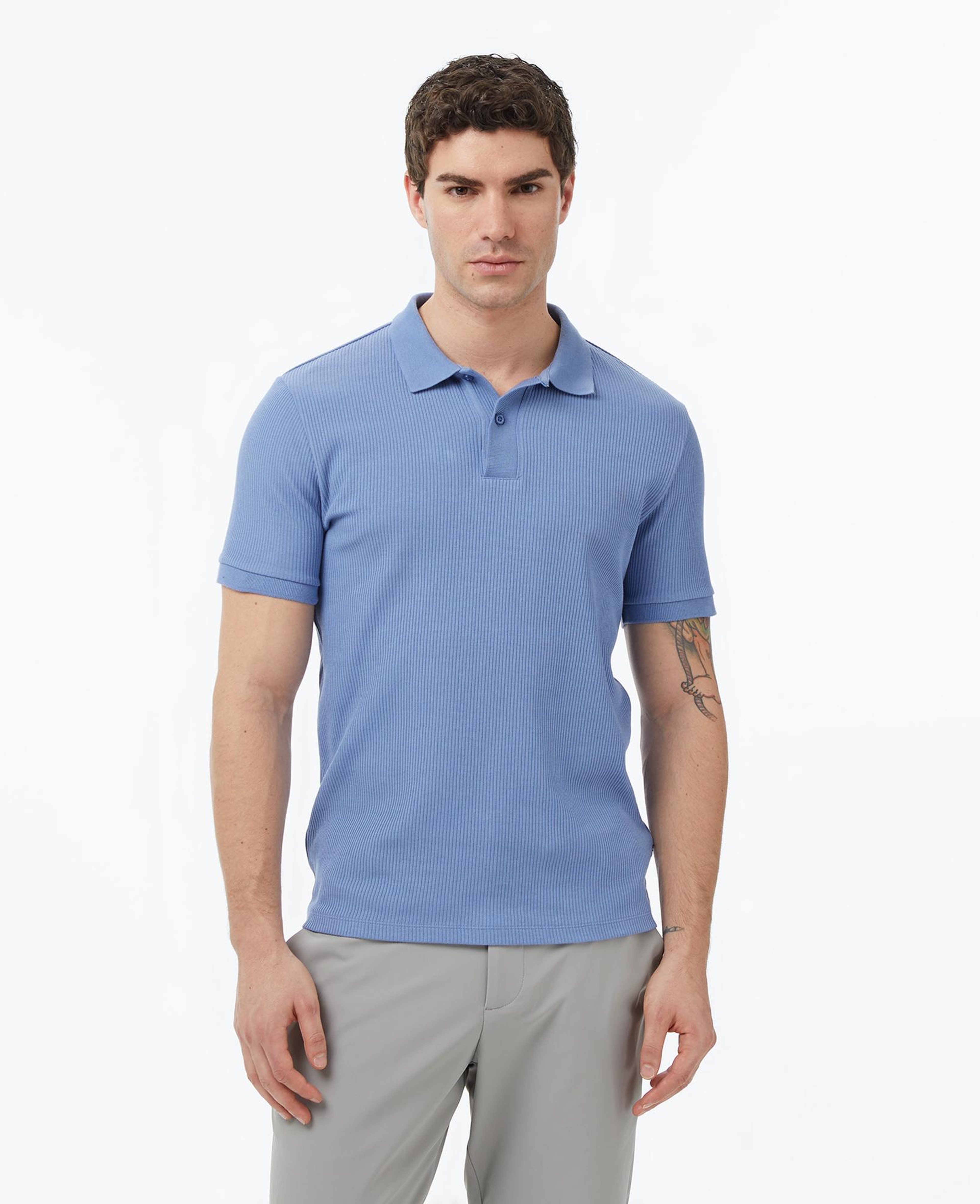 Nautica Erkek Mavi Slim Fit Polo Yaka T-Shirt