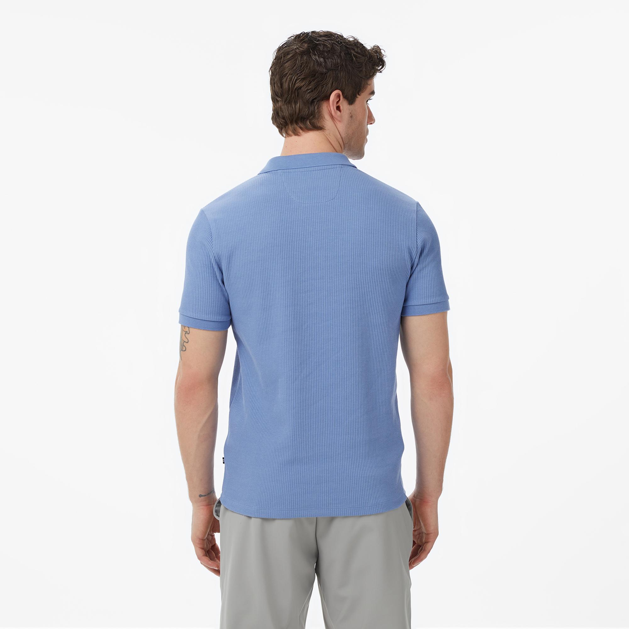 Nautica Erkek Mavi Slim Fit Polo Yaka T-Shirt