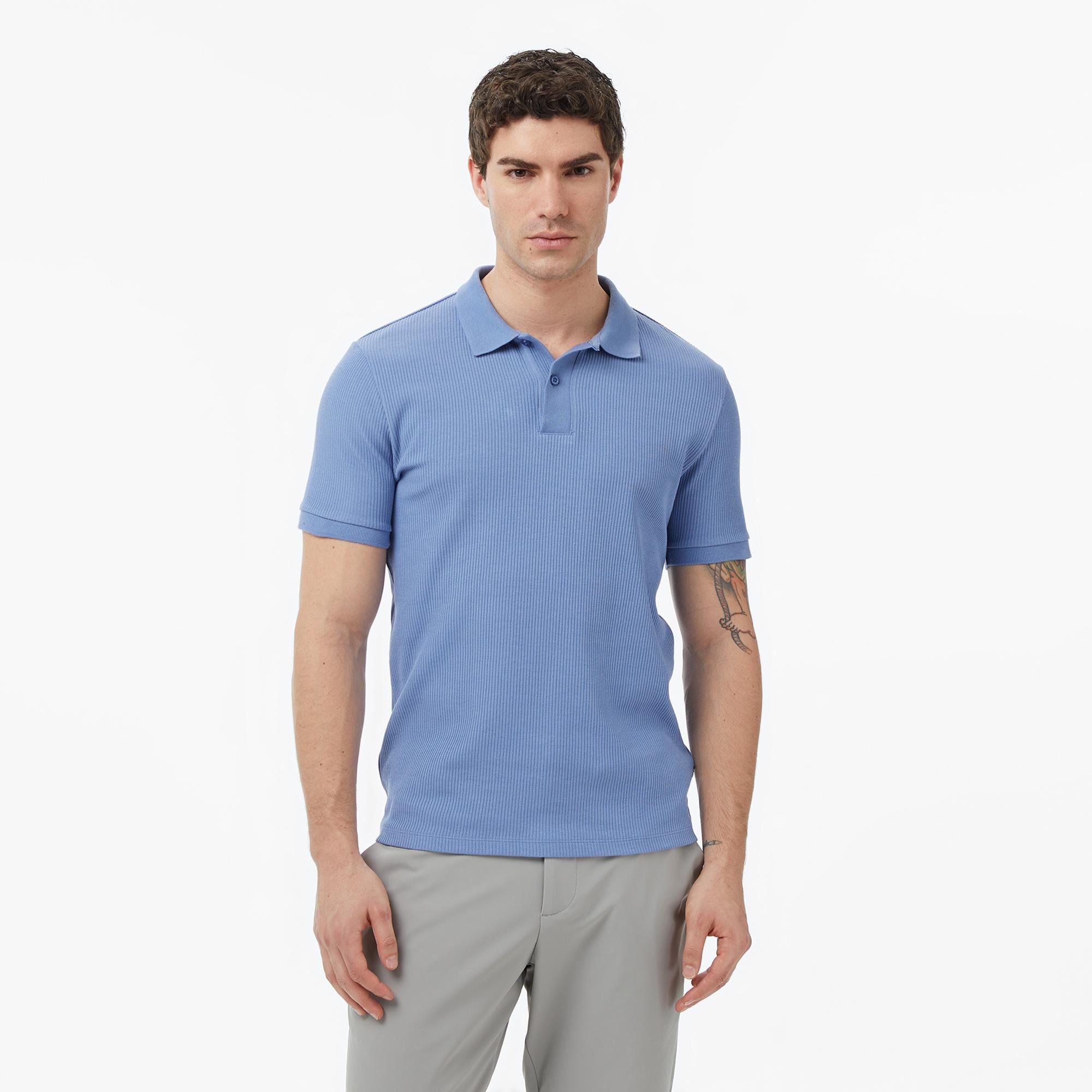 Nautica Erkek Mavi Slim Fit Polo Yaka T-Shirt