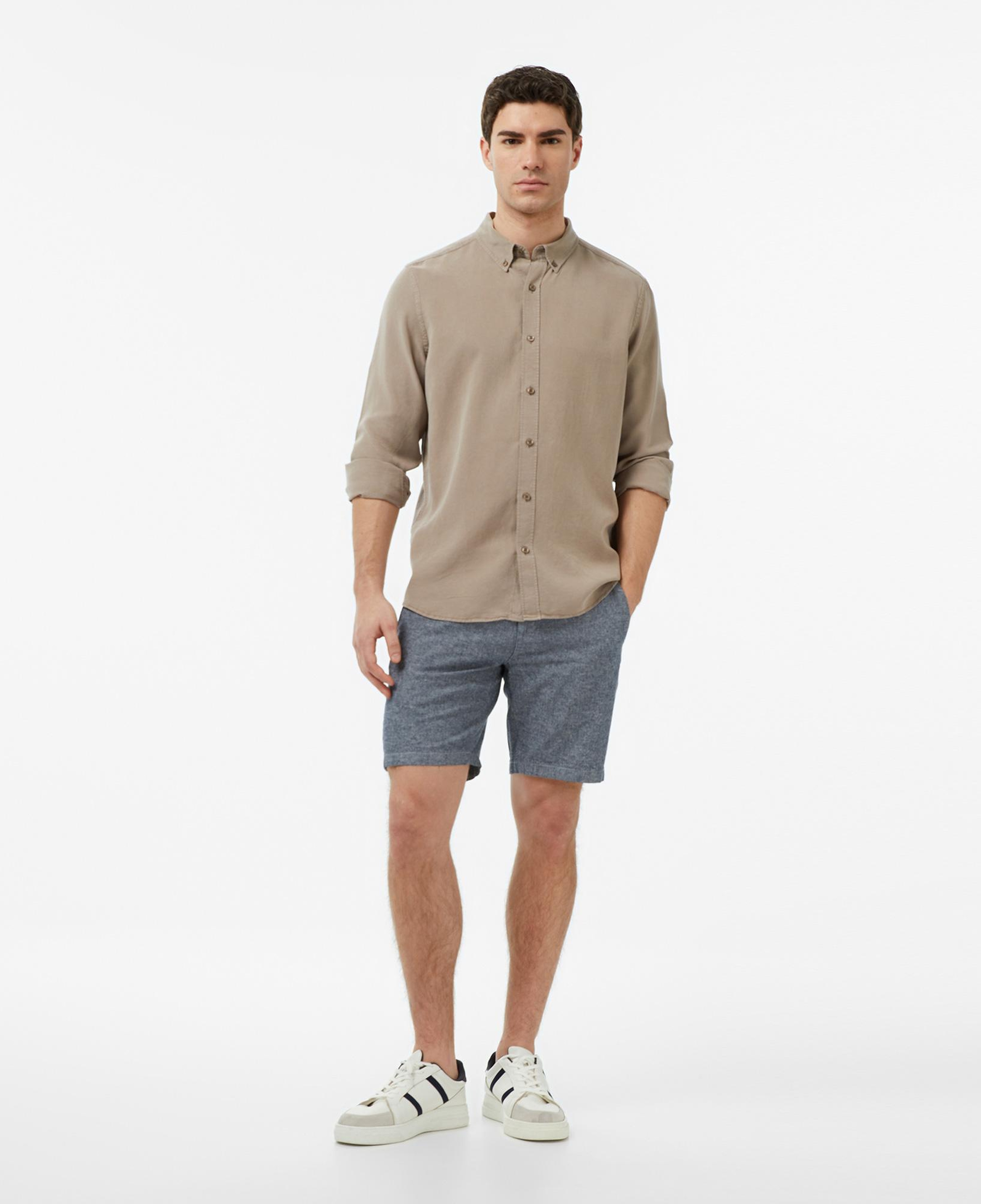 Nautica Erkek Bej Regular Fit Gömlek