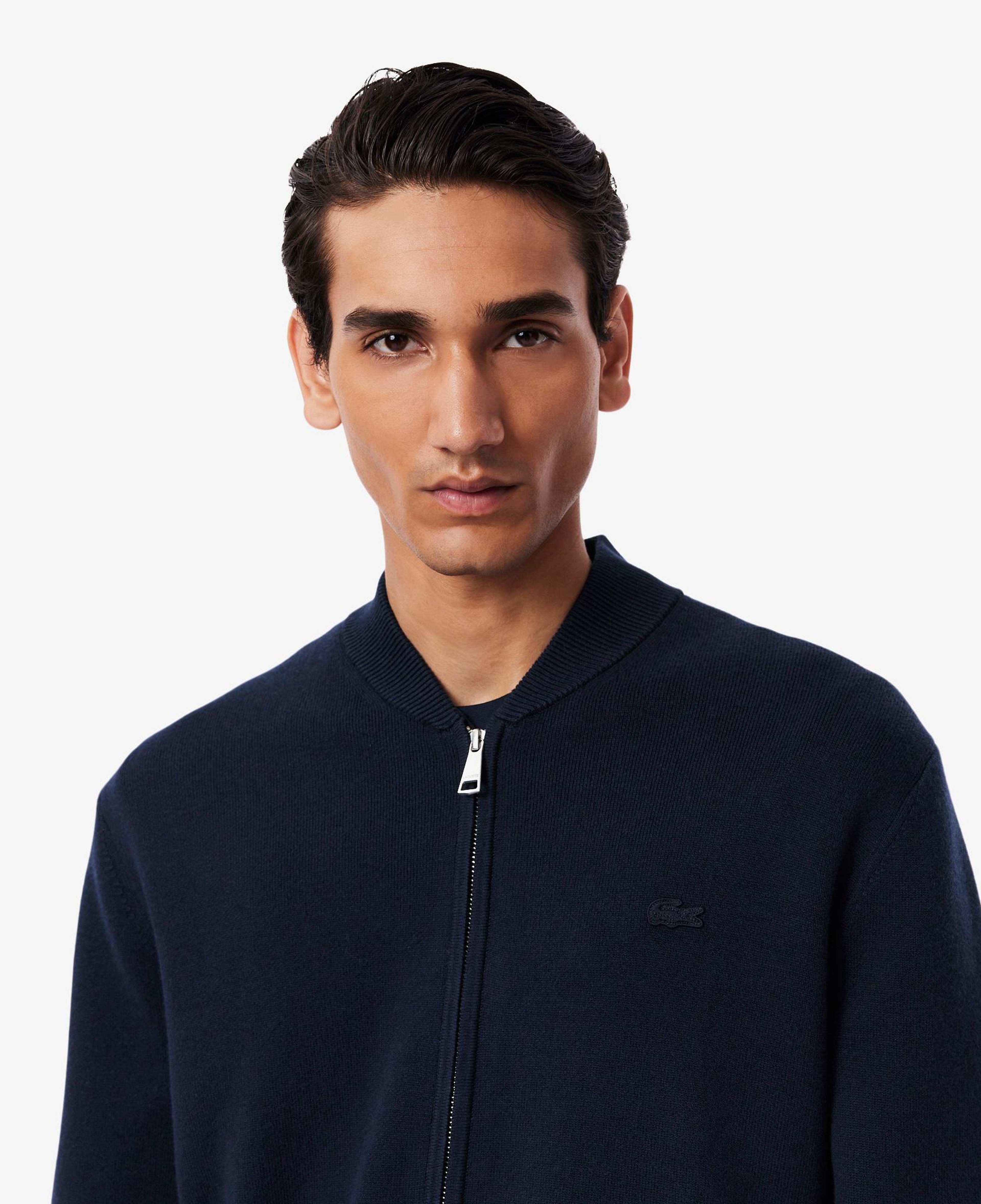 Lacoste Erkek Classic Fit Fermuarlı Lacivert Hırka