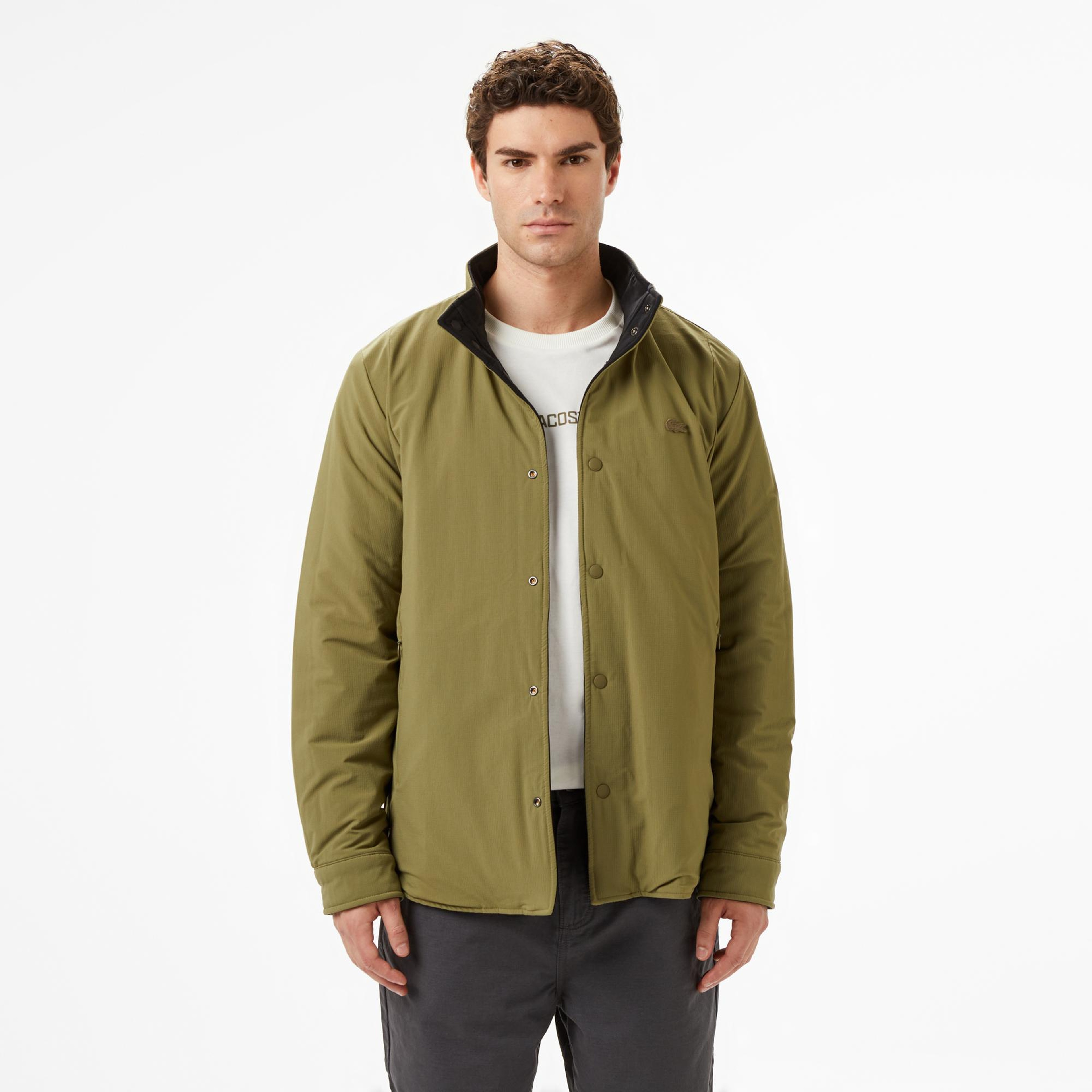 Lacoste Erkek Dik Yaka Çift Taraflı Haki Mont