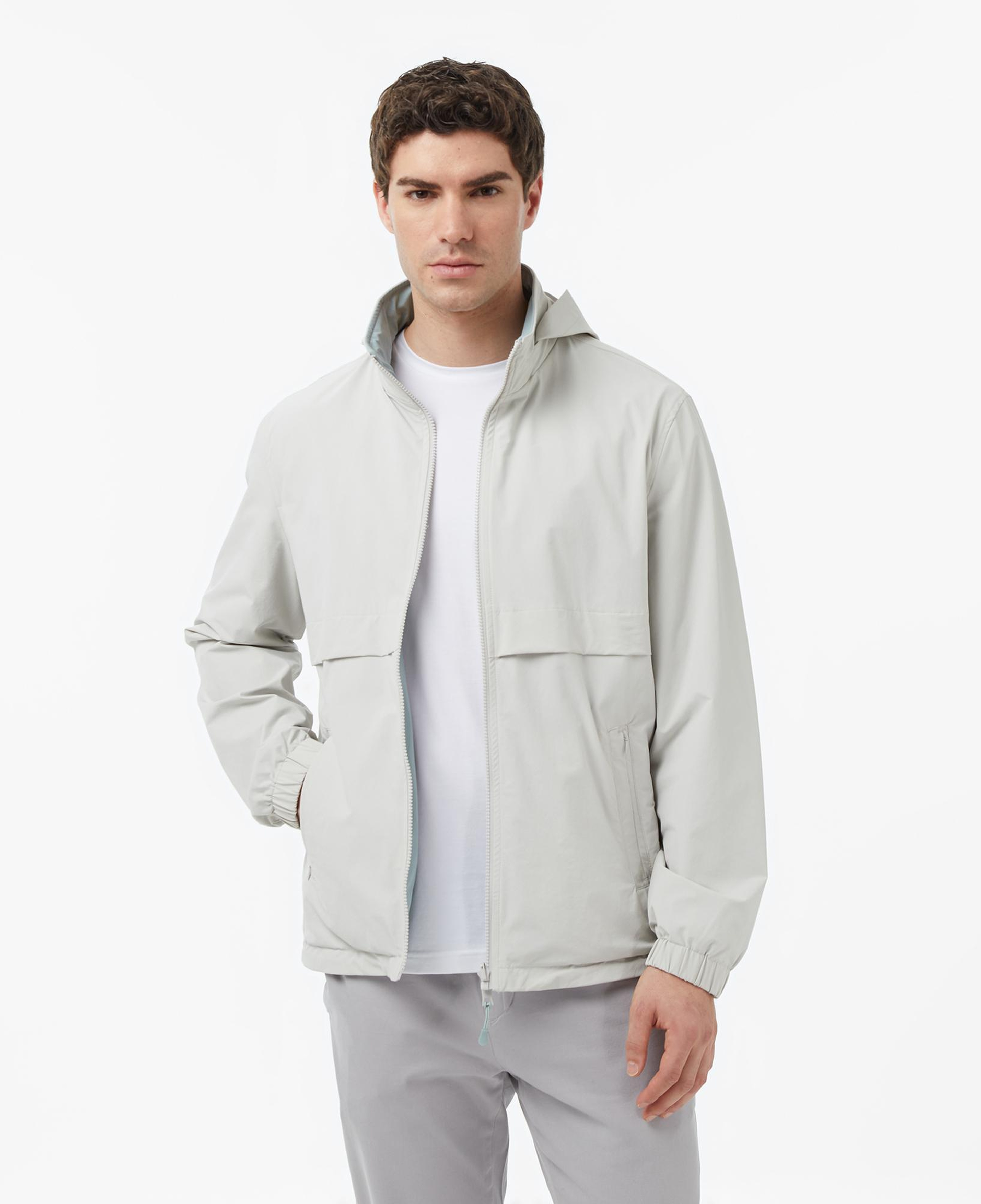 Nautica Erkek Gri Regular Fit Dik Yaka Çift Taraflı Su İtici Mont