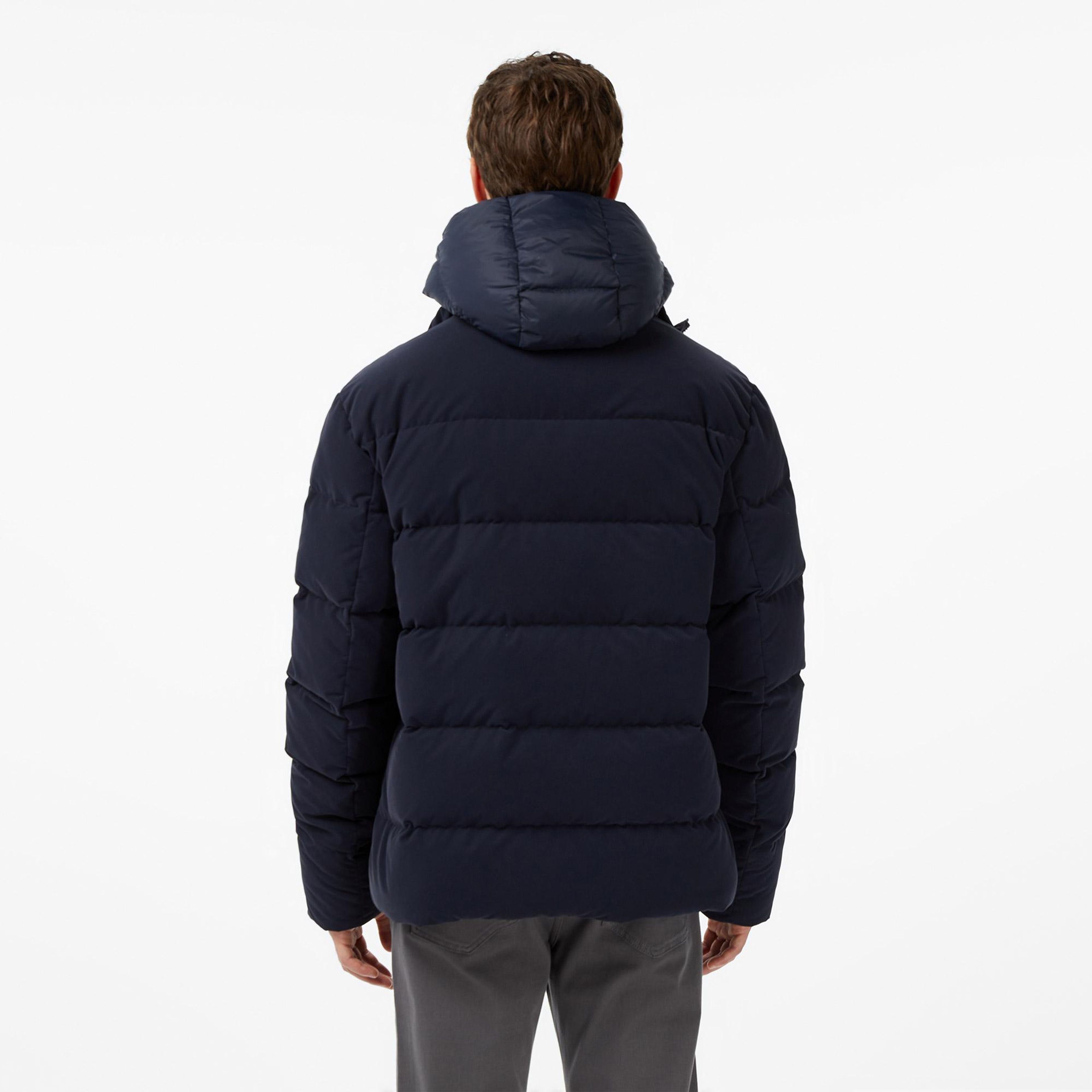 Lacoste Erkek Kapüşonlu Lacivert Mont