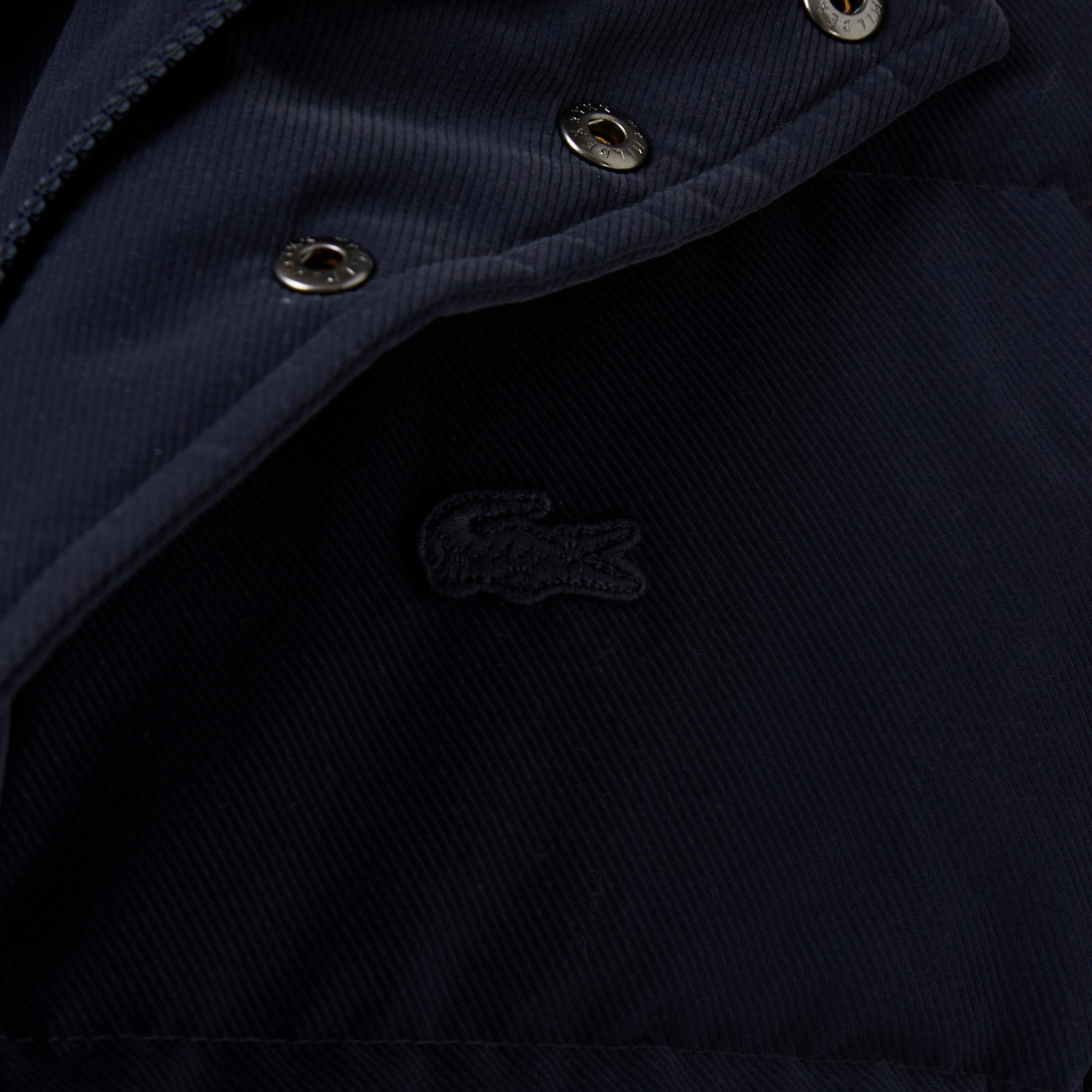 Lacoste Erkek Kapüşonlu Lacivert Mont