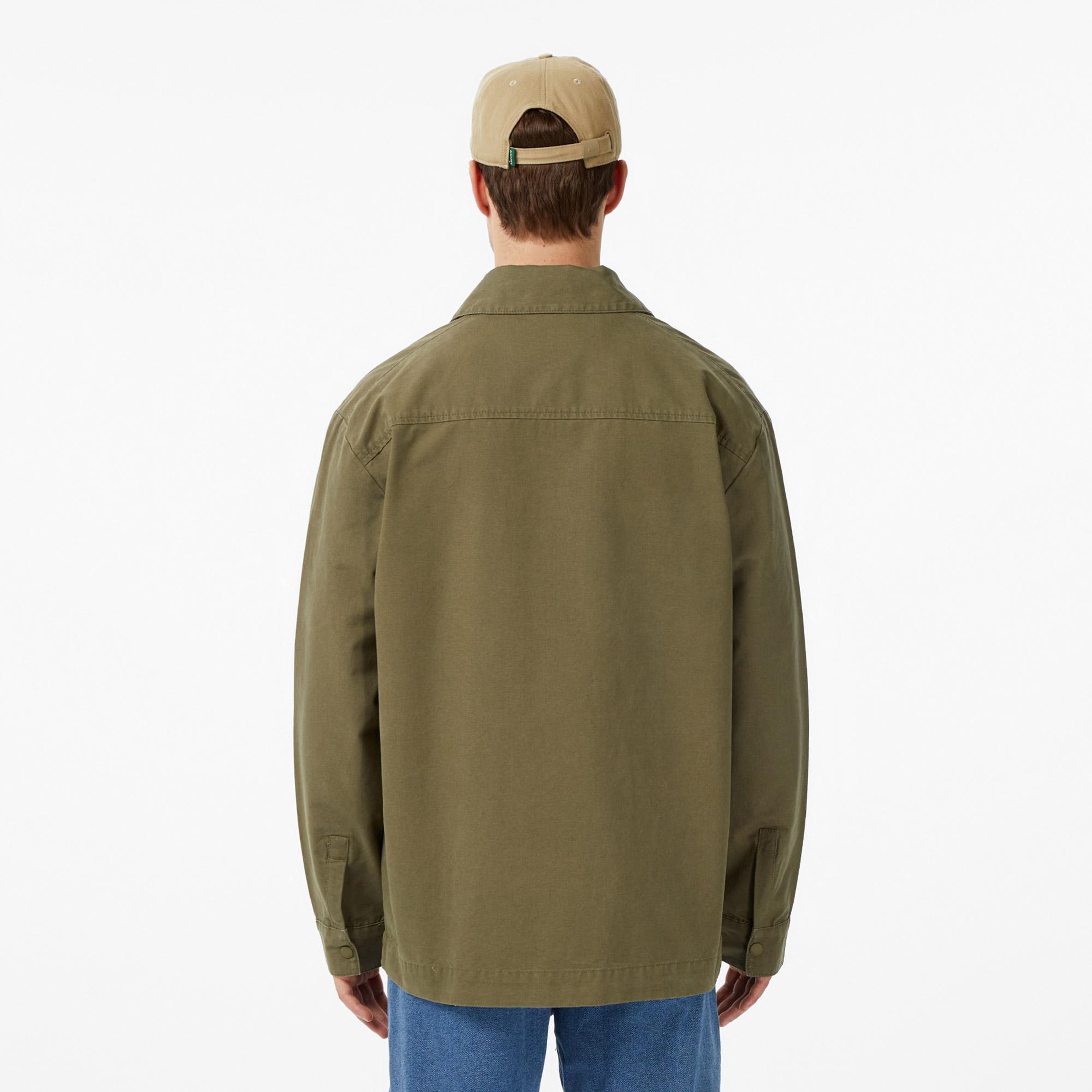 Lacoste Erkek Relaxed Fit Fermuarlı Haki Ceket