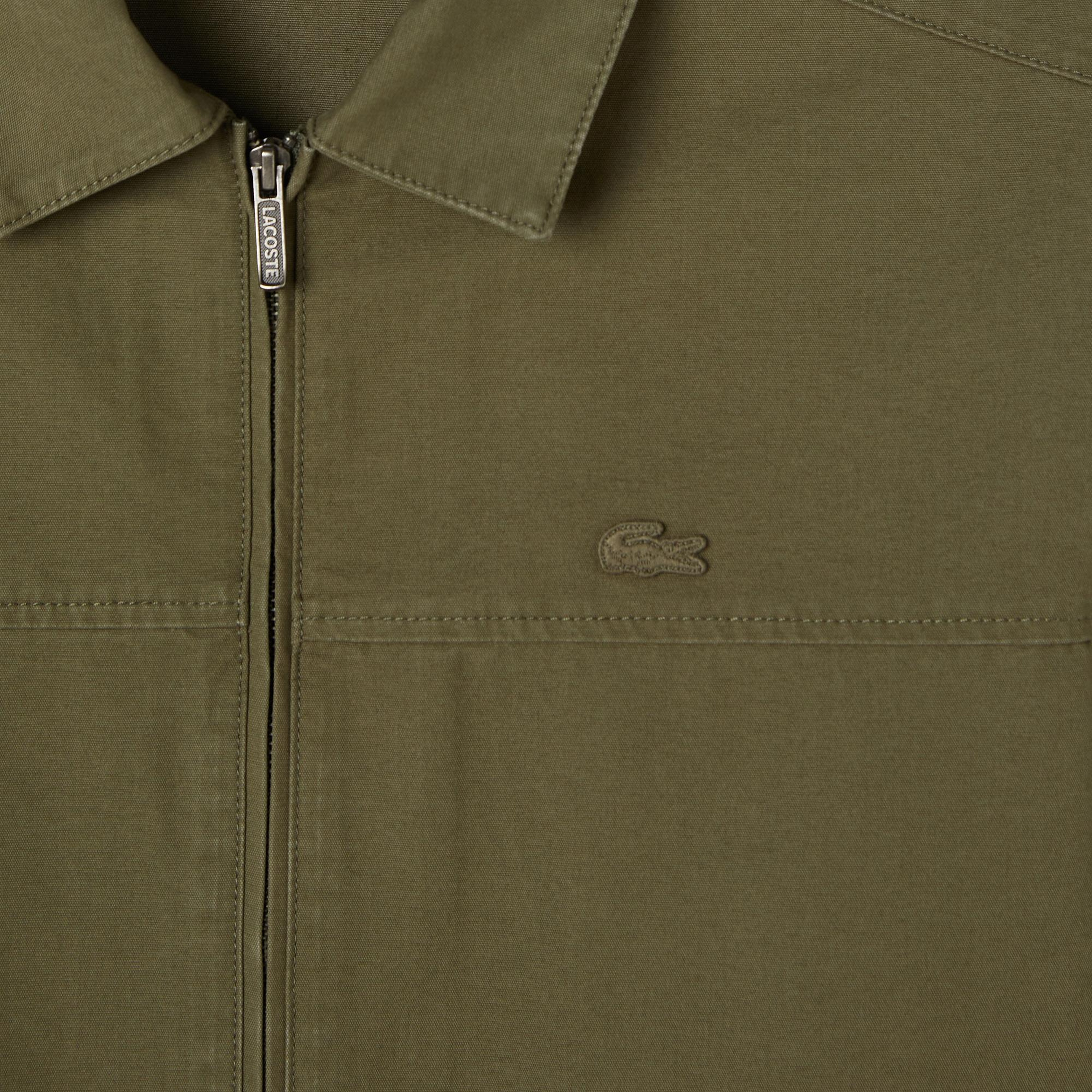 Lacoste Erkek Relaxed Fit Fermuarlı Haki Ceket