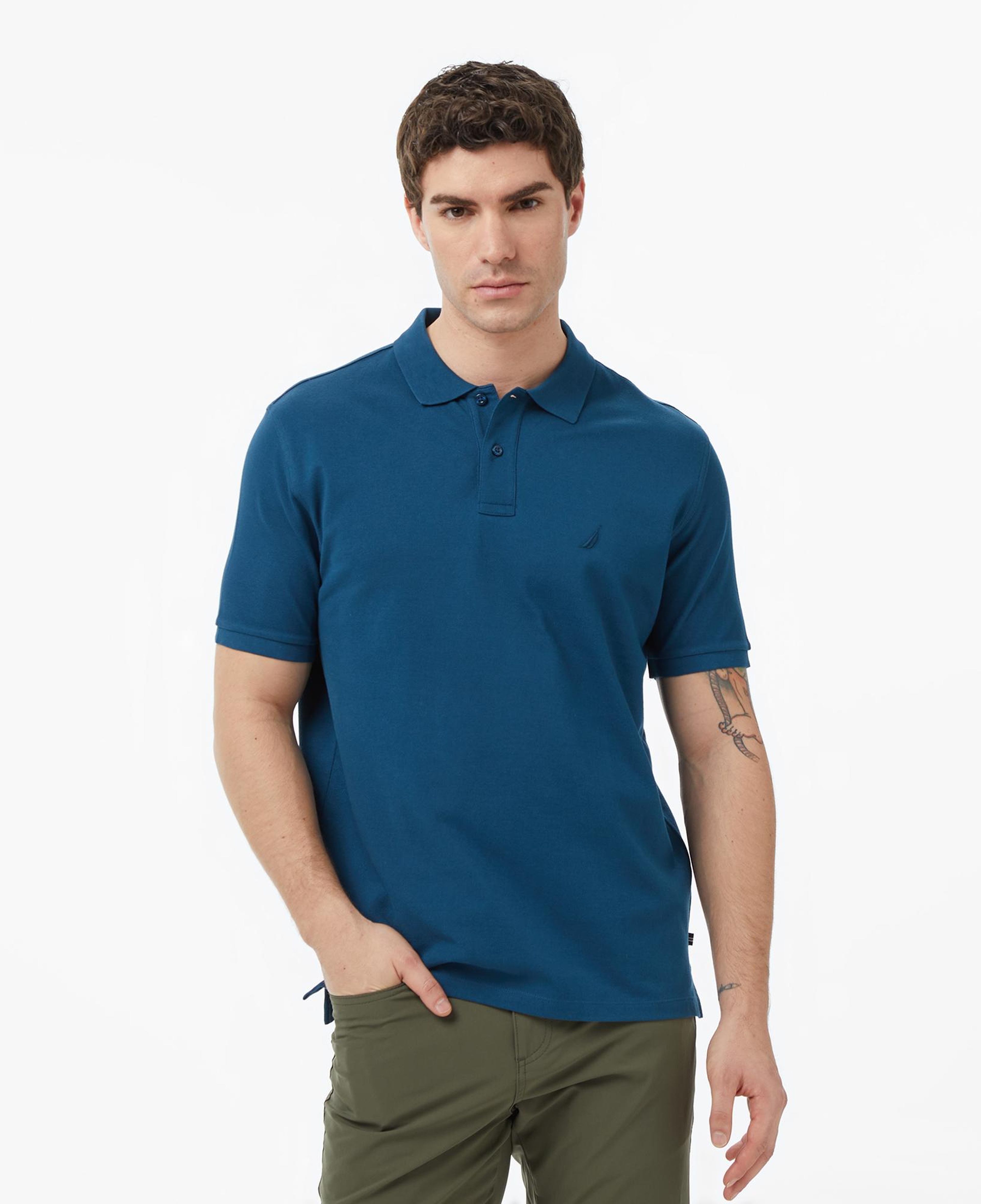 Nautica Erkek Mavi Regular Fit Polo Yaka T-Shirt