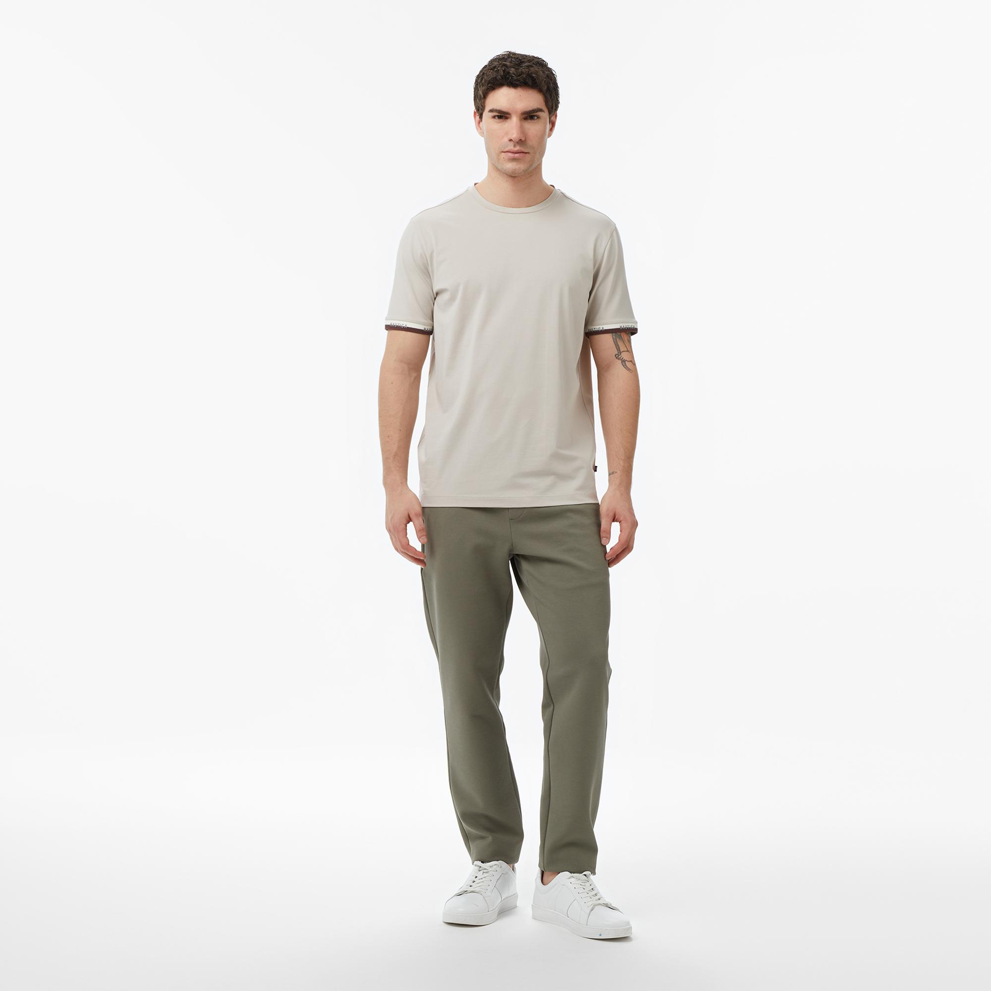 Nautica Erkek Bej Regular Fit T-Shirt