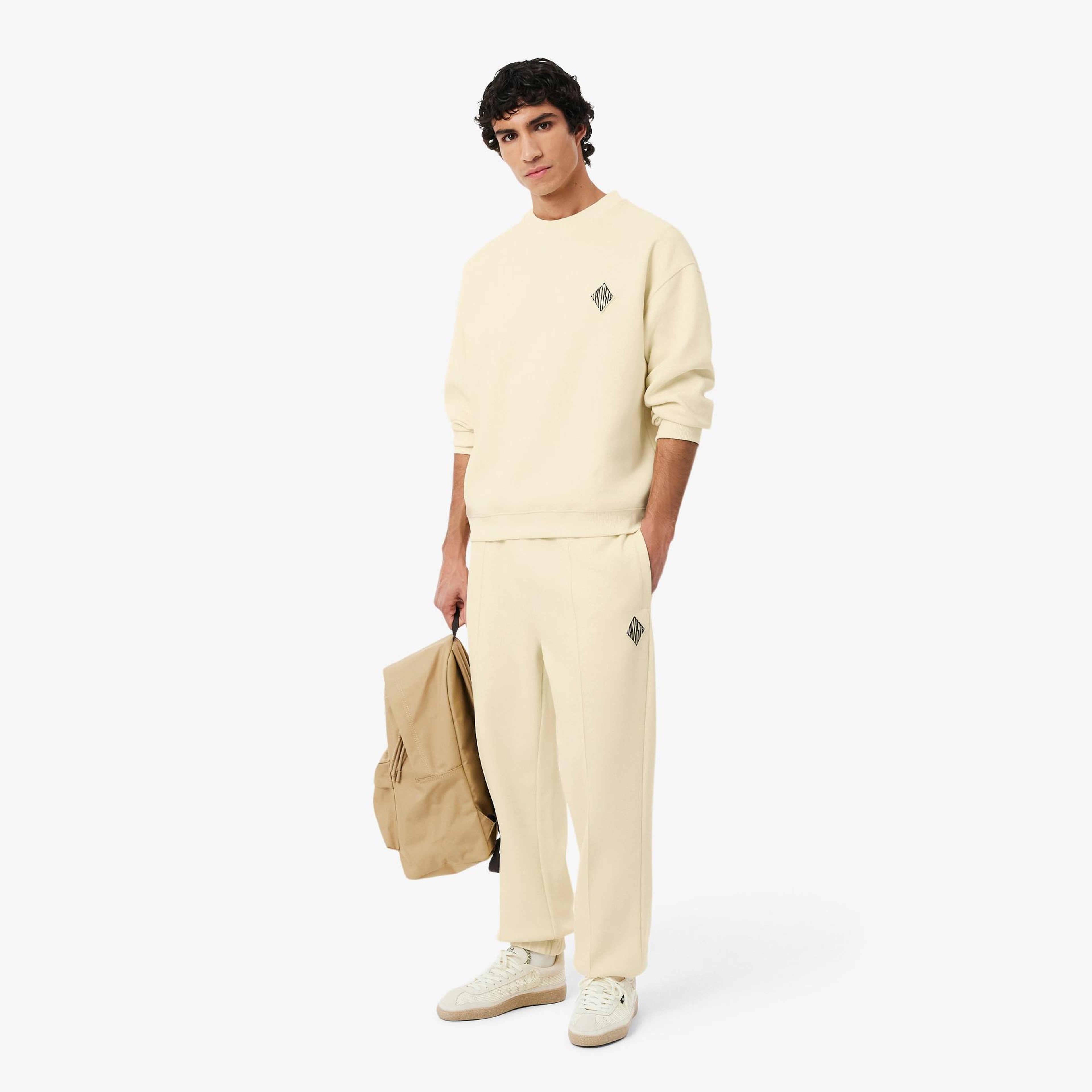 Lacoste Erkek Loose Fit Bisiklet Yaka Sarı Sweatshirt