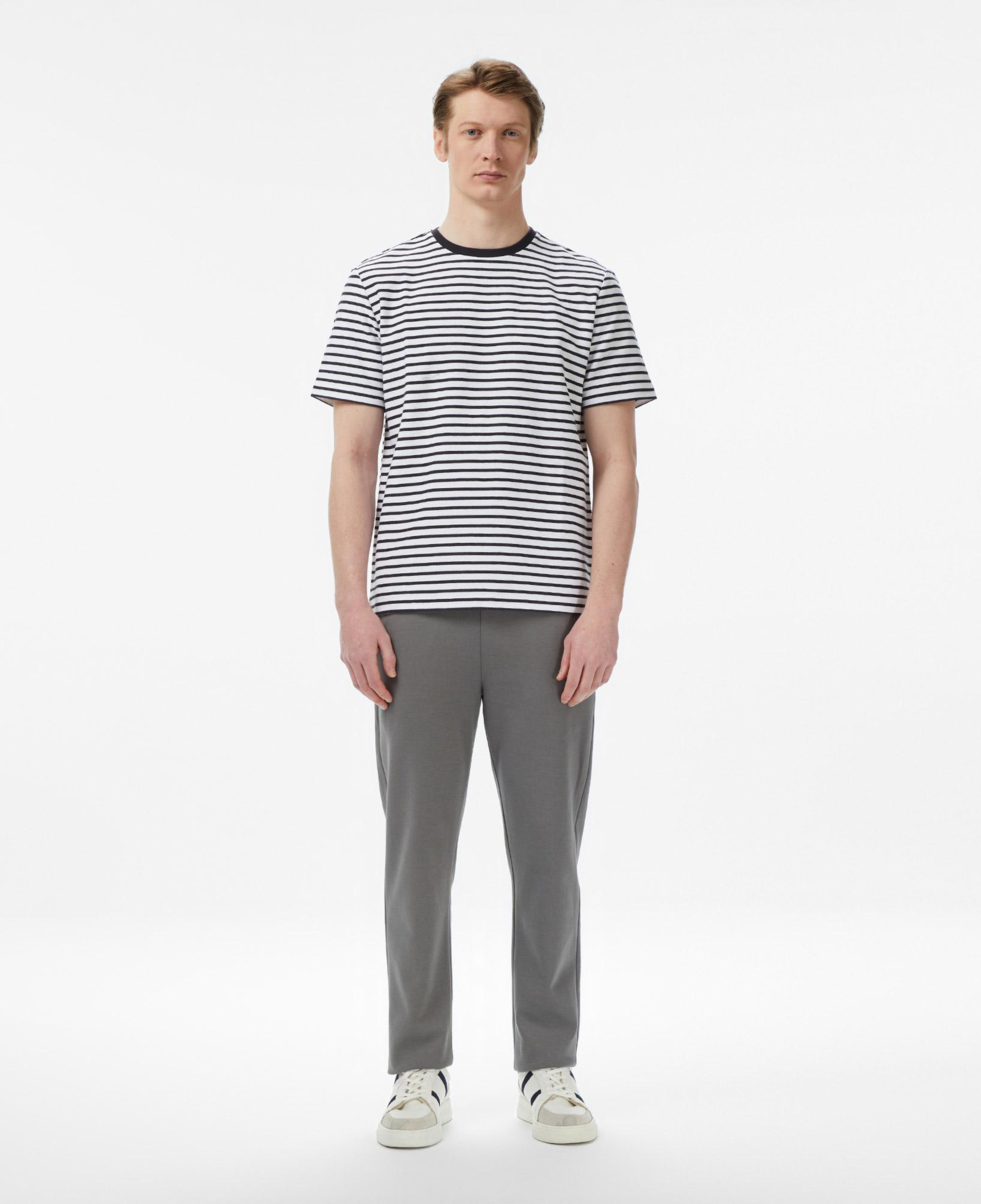 Nautica Erkek Lacivert Regular Fit Çizgili T-Shirt