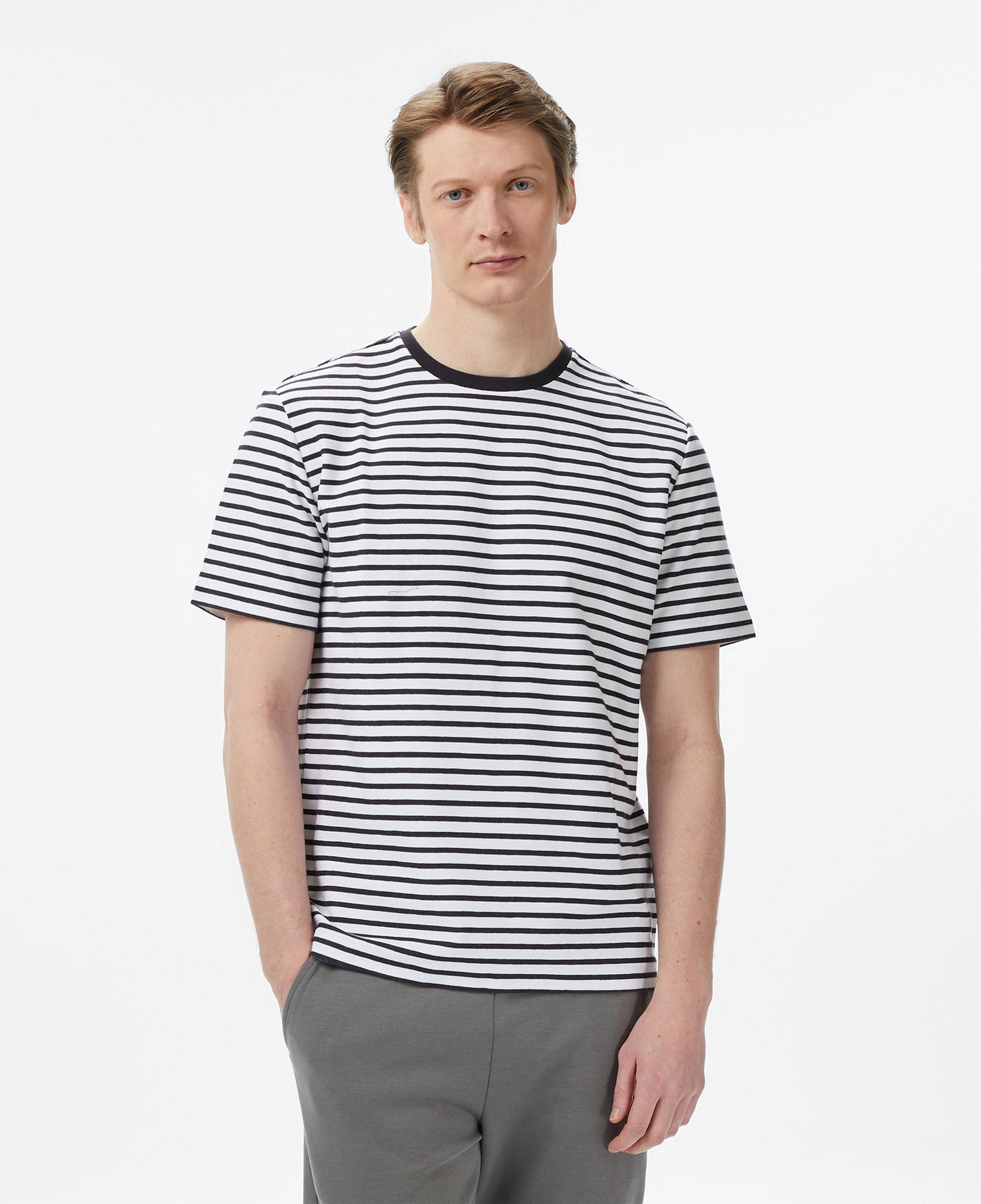 Nautica Erkek Lacivert Regular Fit Çizgili T-Shirt