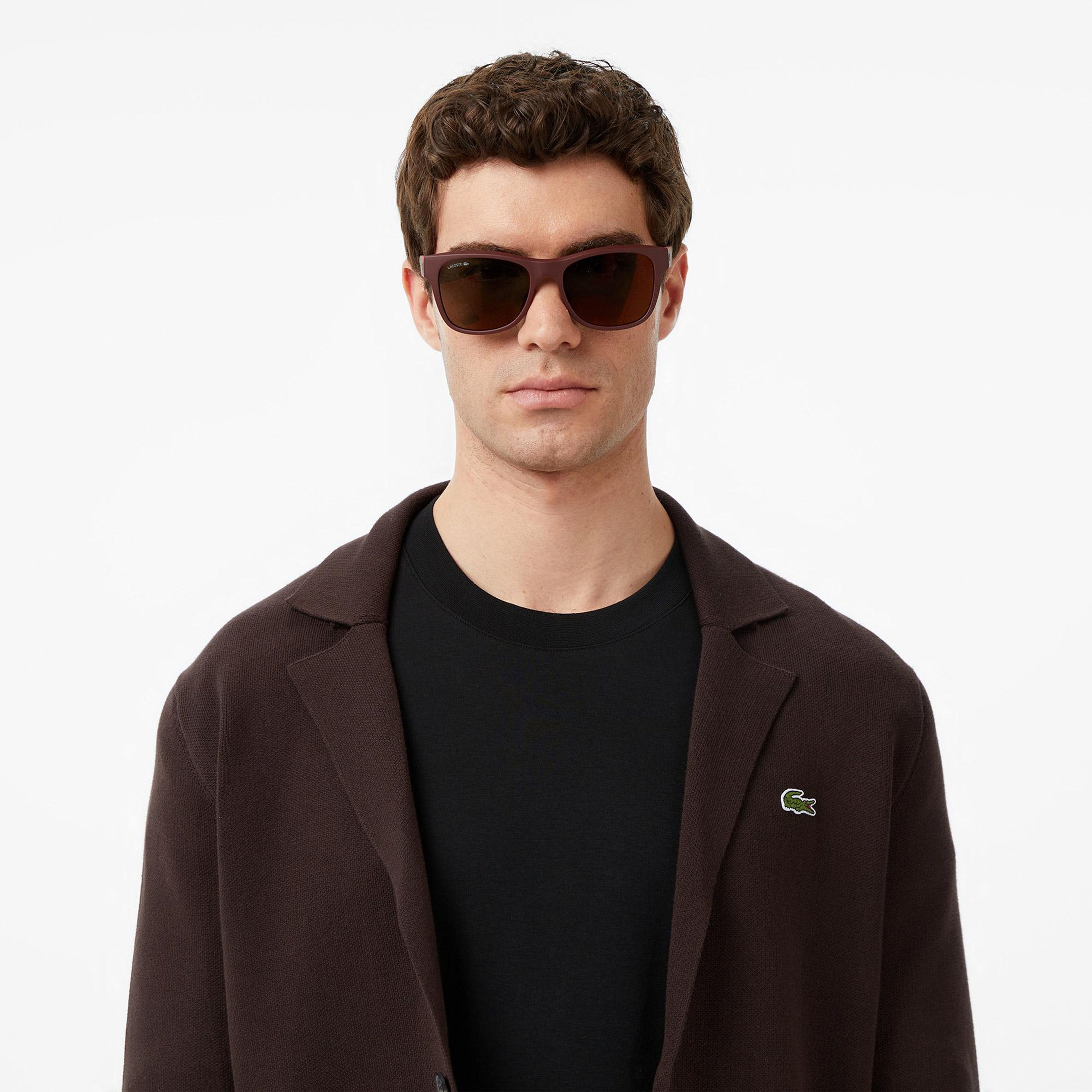 Lacoste Erkek Classic Fit V Yaka Kahverengi Hırka