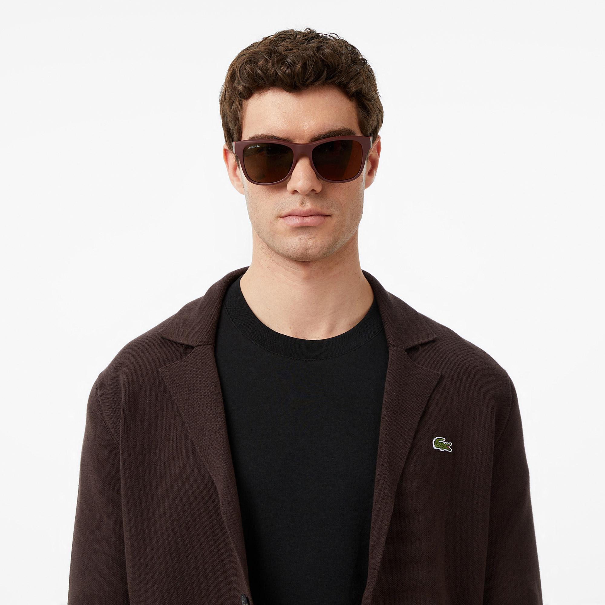 Lacoste Erkek Classic Fit V Yaka Kahverengi Hırka