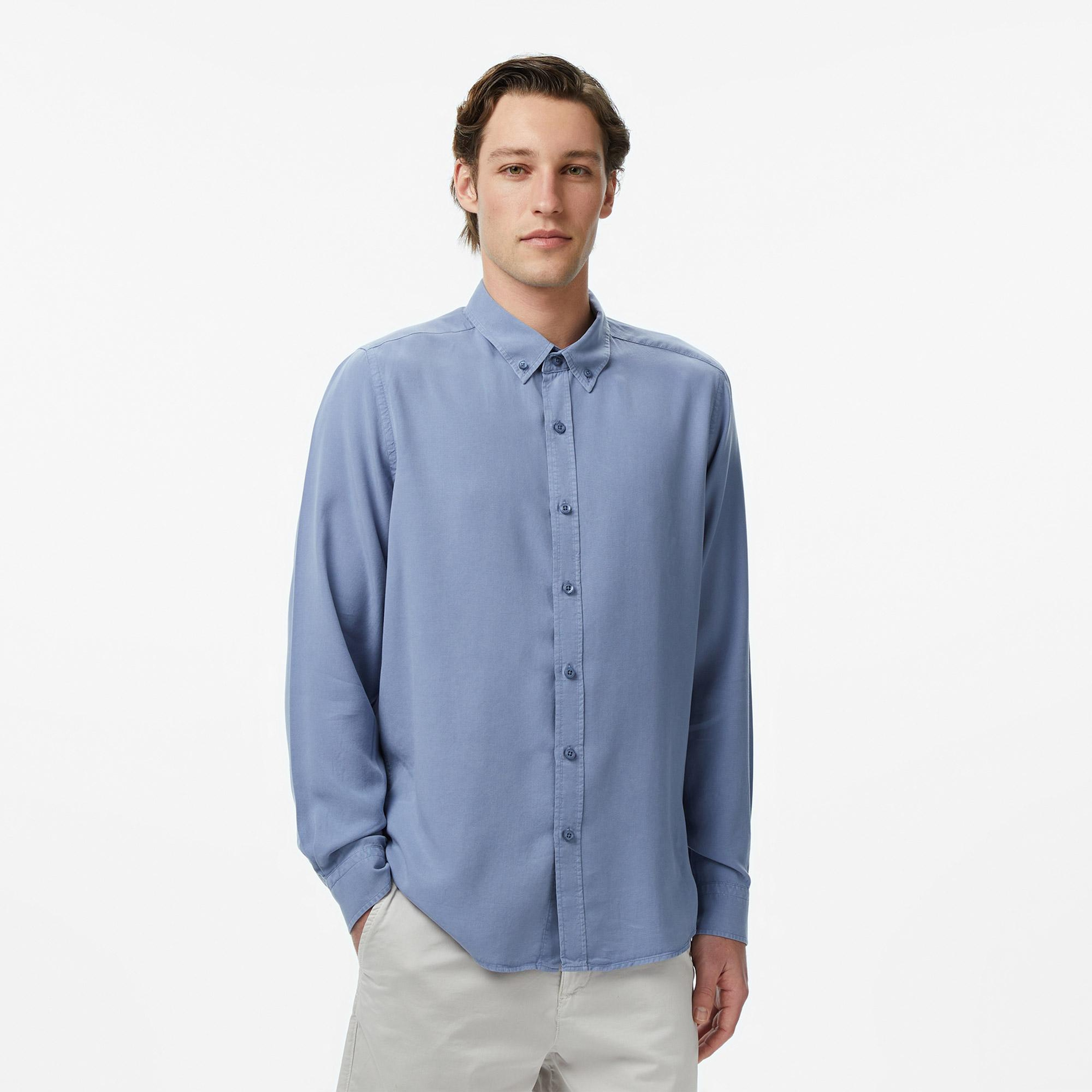 Nautica Erkek Mavi Regular Fit Gömlek