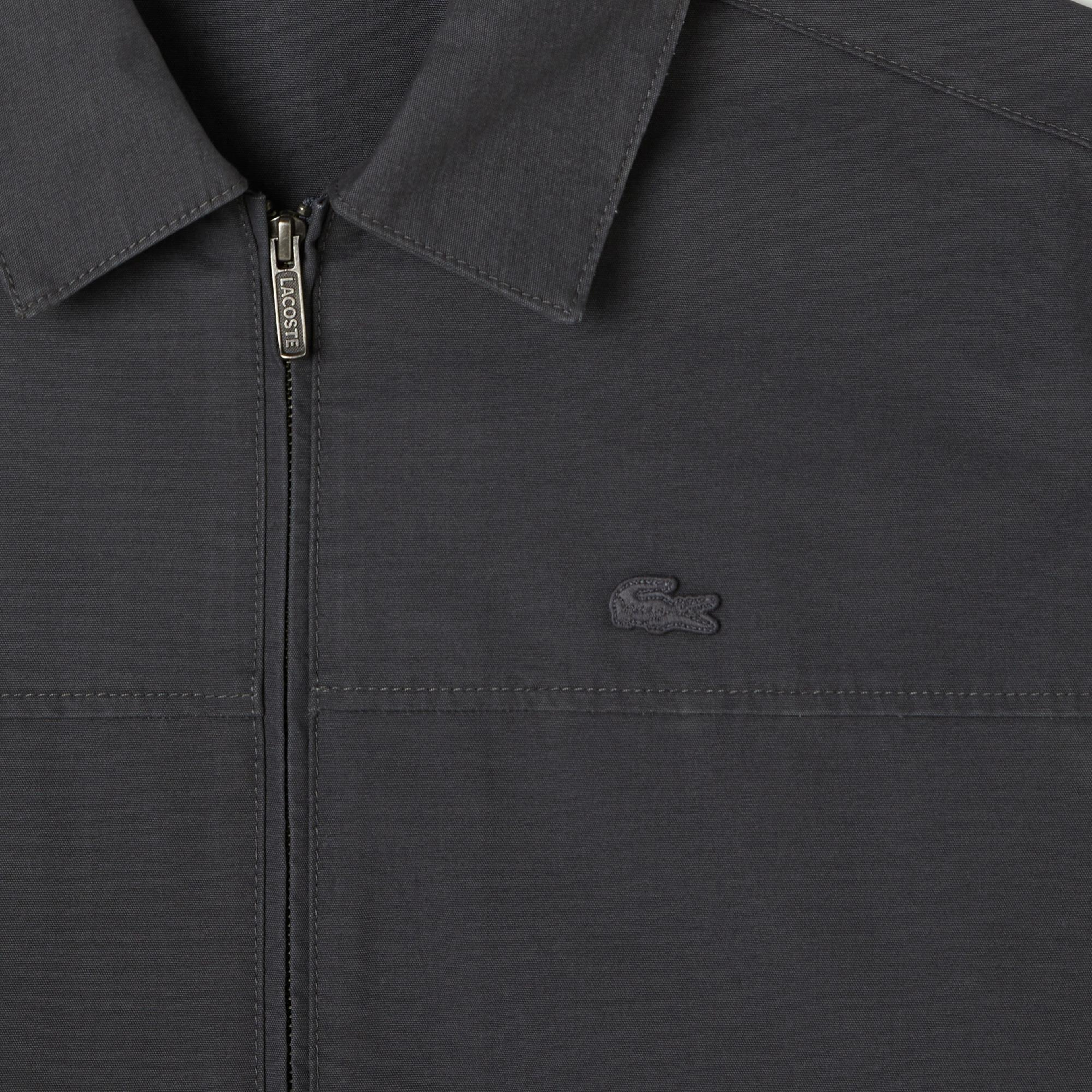 Lacoste Erkek Relaxed Fit Fermuarlı Koyu Gri Dış Gömlek