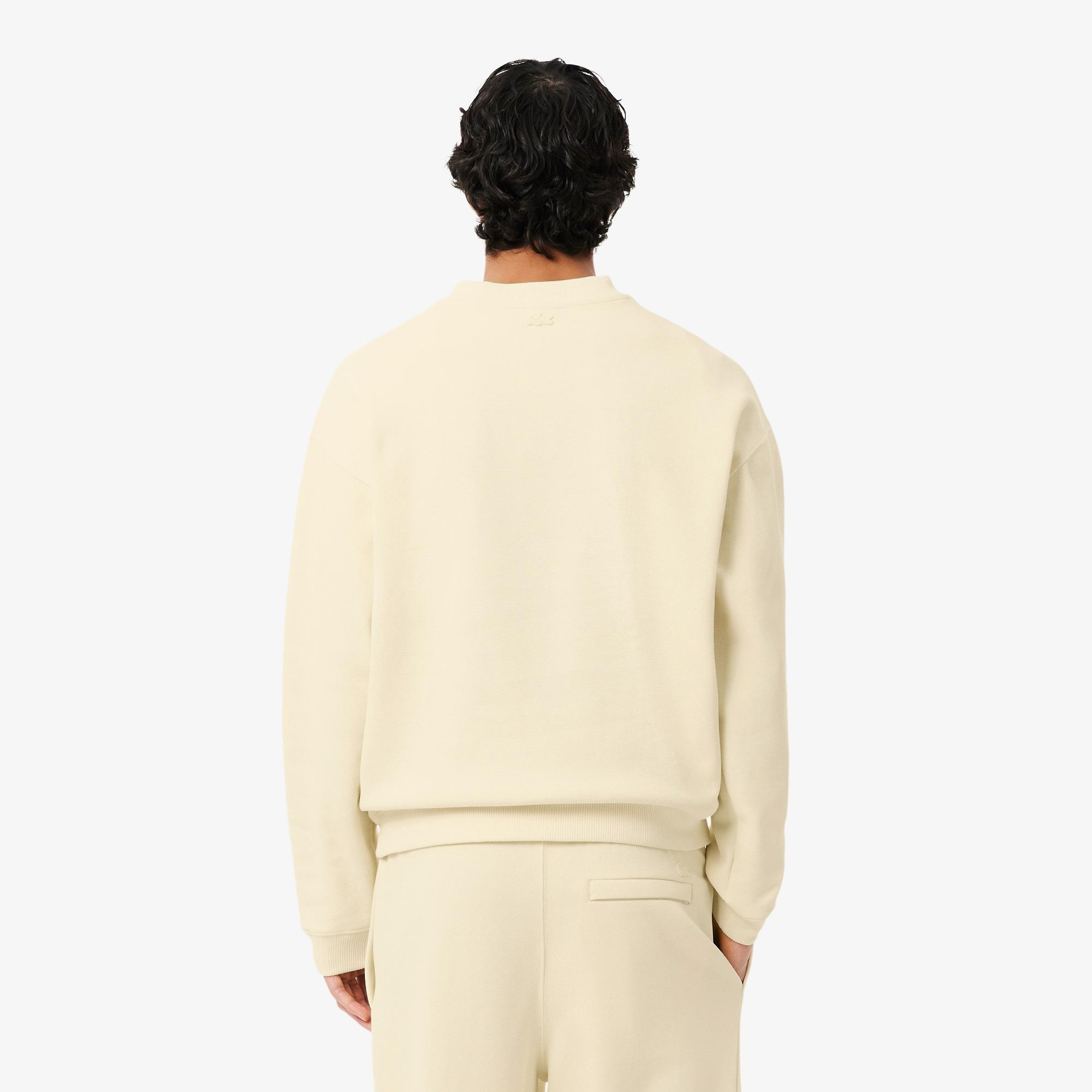 Lacoste Erkek Loose Fit Bisiklet Yaka Sarı Sweatshirt