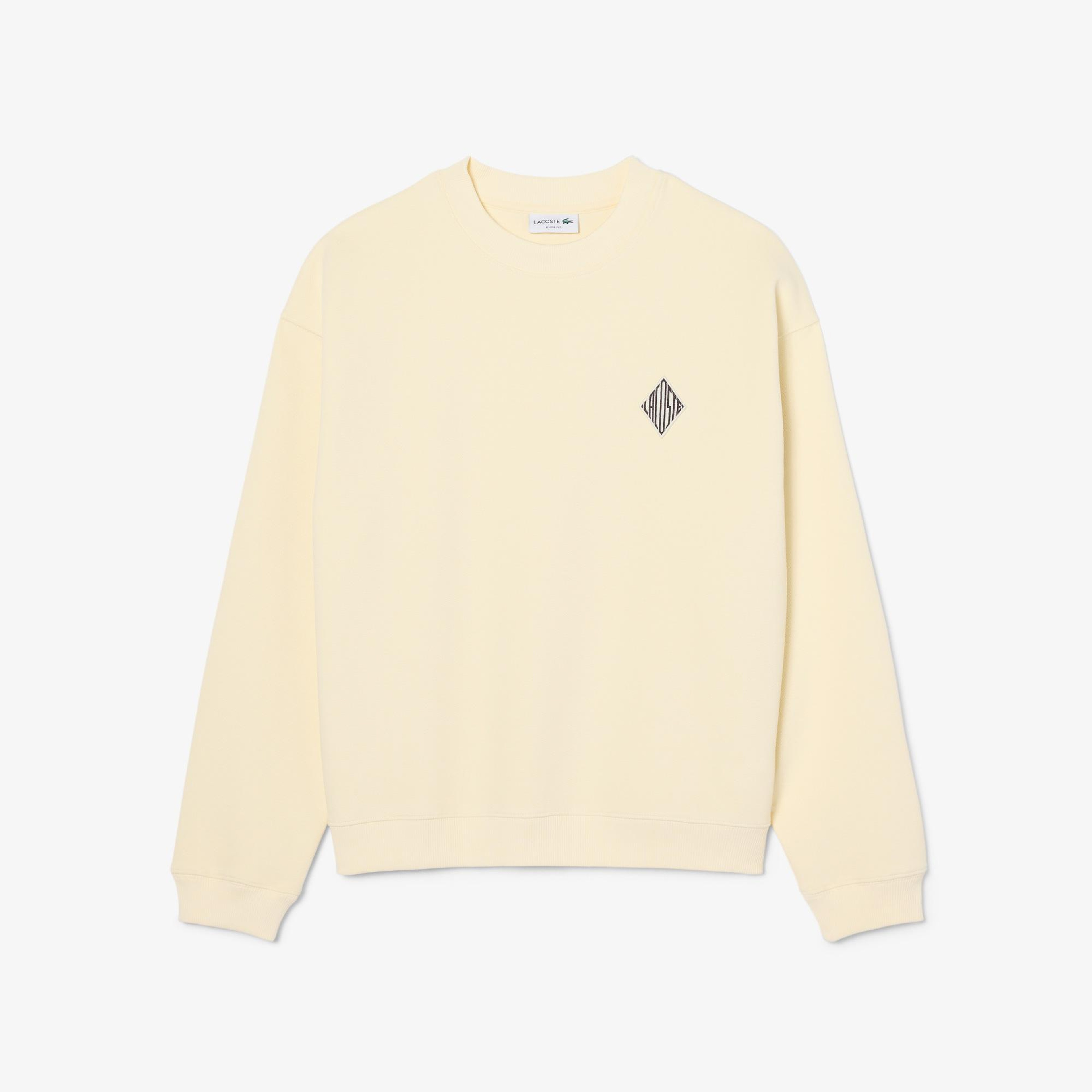 Lacoste Erkek Loose Fit Bisiklet Yaka Sarı Sweatshirt