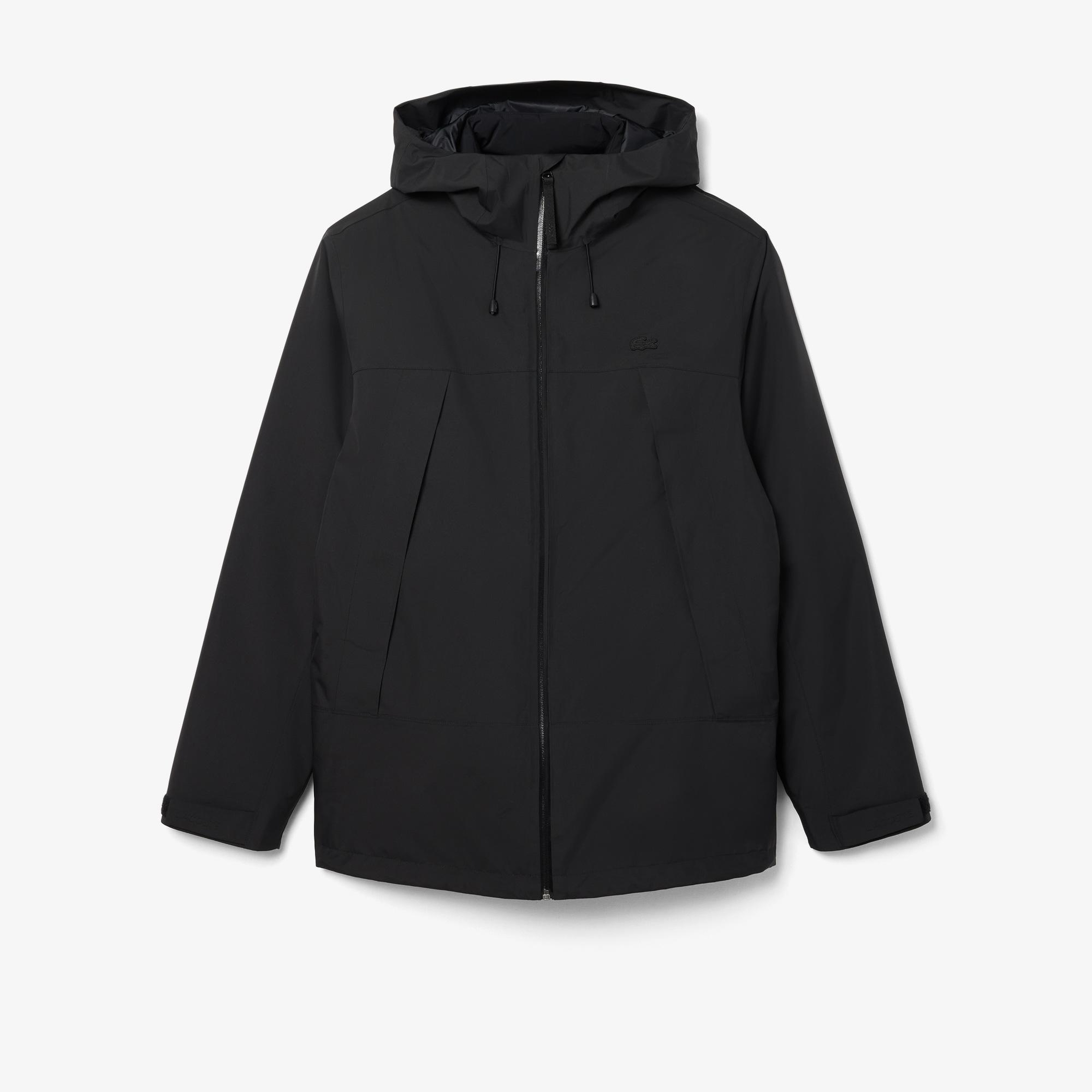 Lacoste Erkek Classic Fit Kapüşonlu Siyah Mont