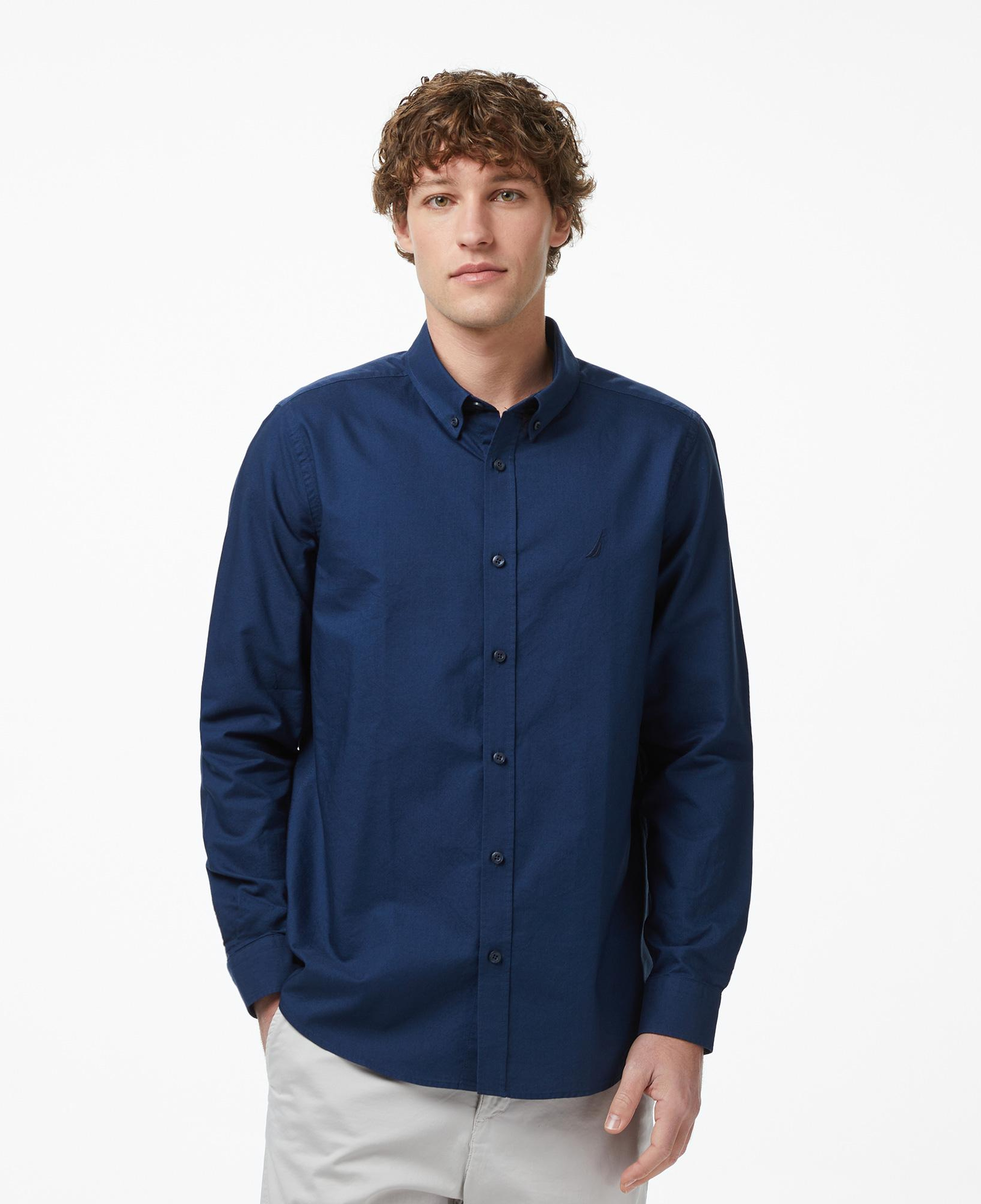 Nautica Erkek Lacivert Regular Fit Gömlek