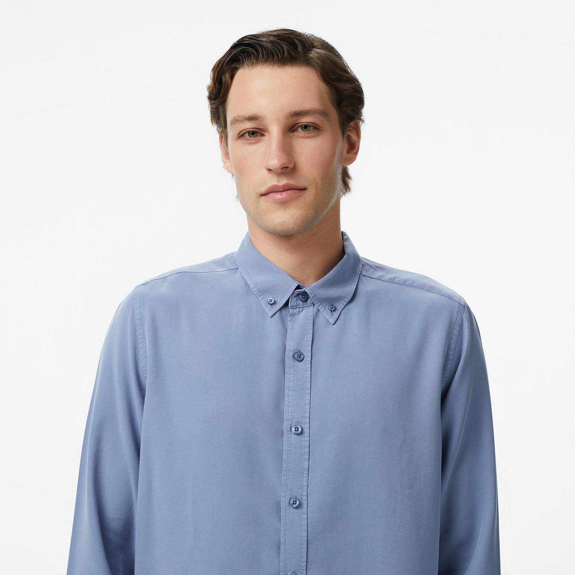 Nautica Erkek Mavi Regular Fit Gömlek