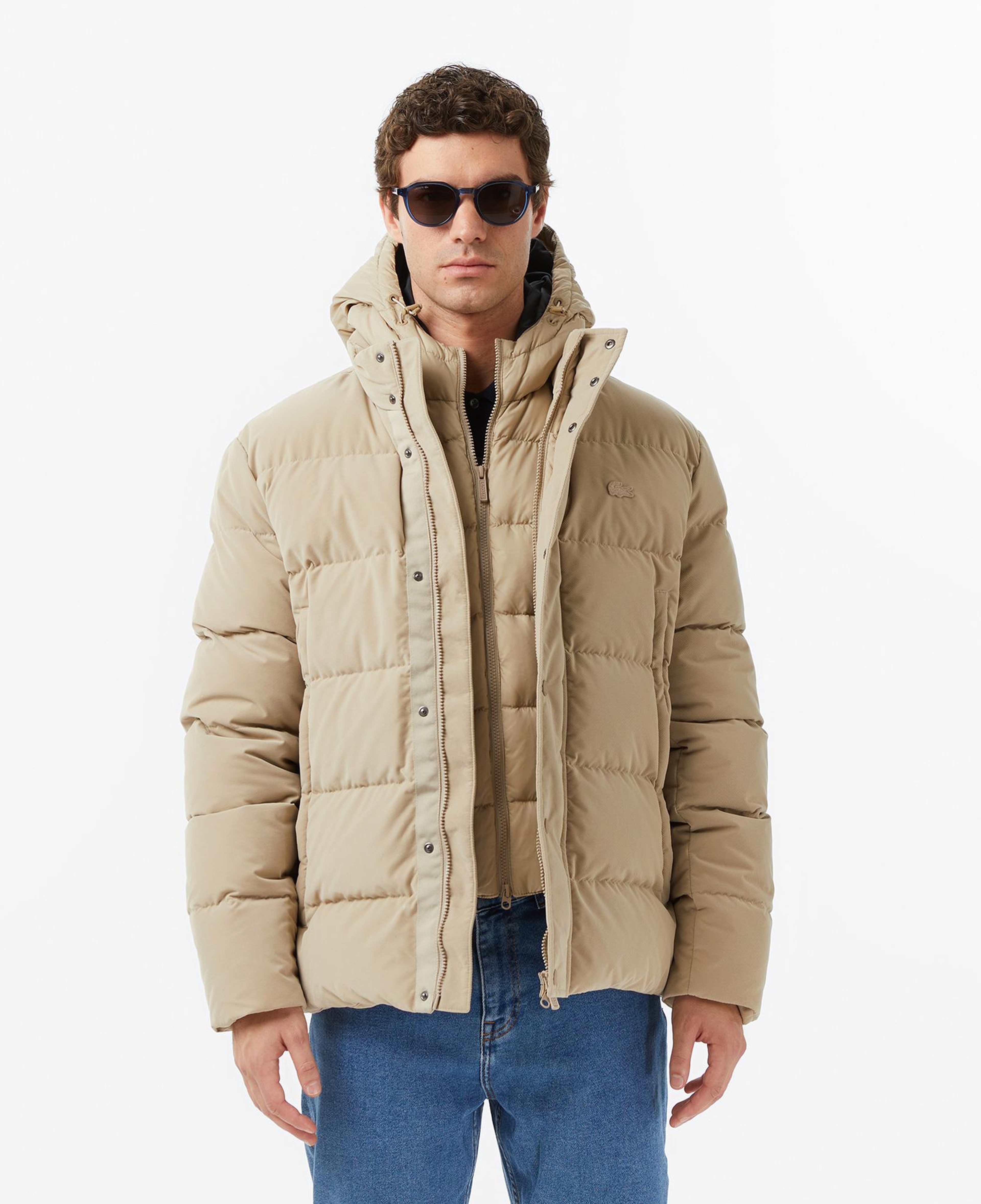 Lacoste Erkek Kapüşonlu Bej Mont