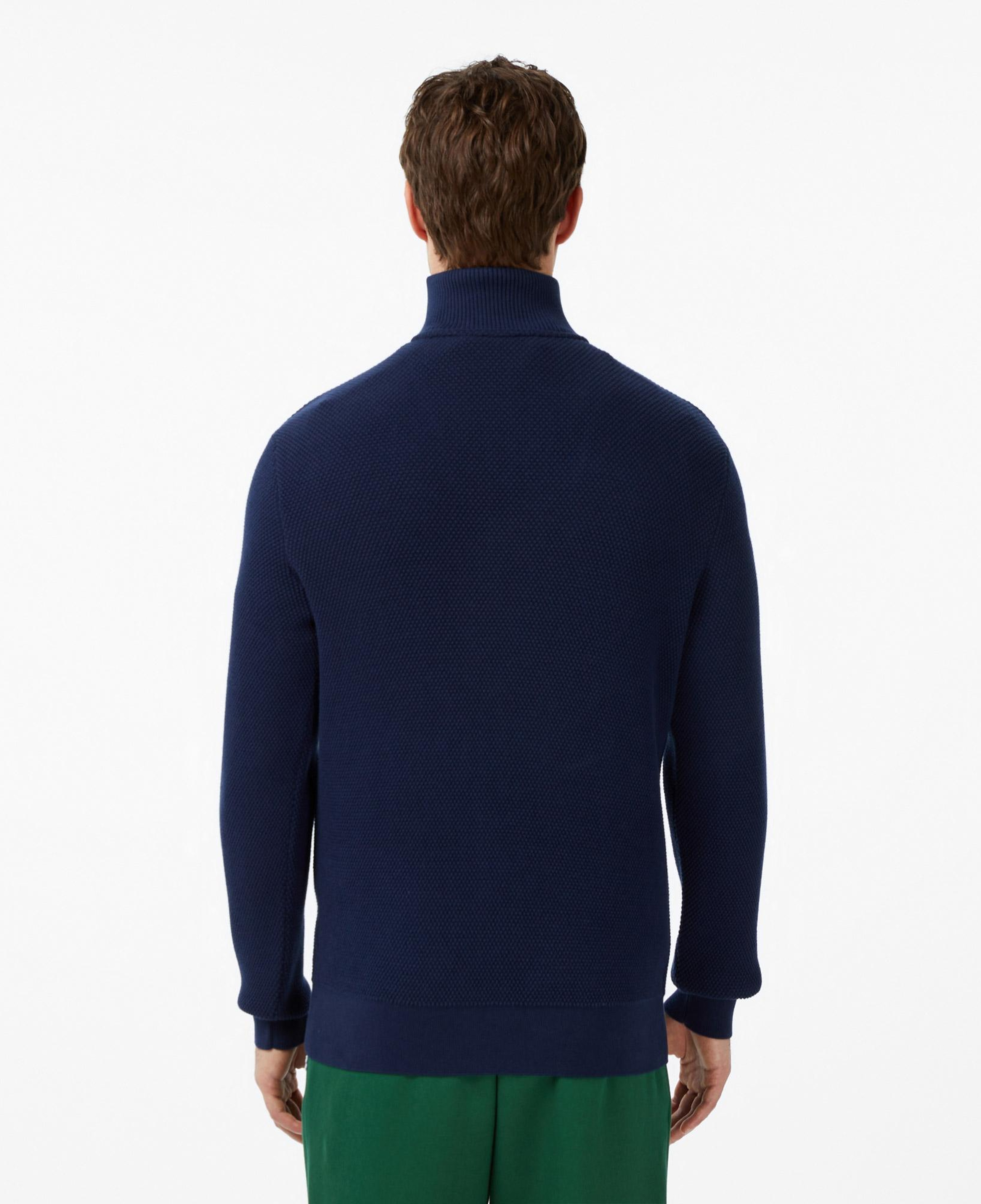 Lacoste Erkek Classic Fit Yarım Fermuarlı Lacivert Kazak