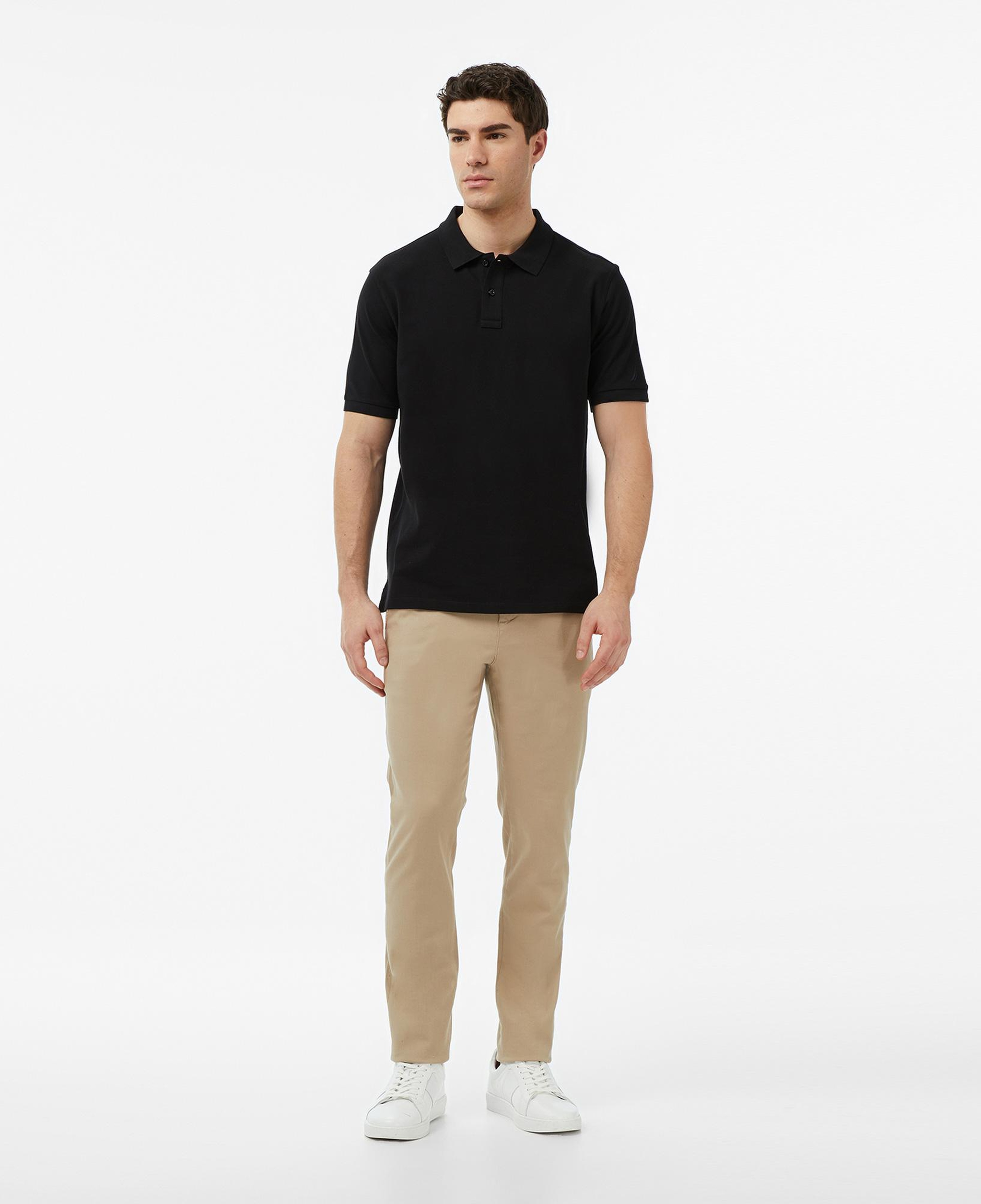Nautica Erkek Siyah Regular Fit Polo Yaka T-Shirt