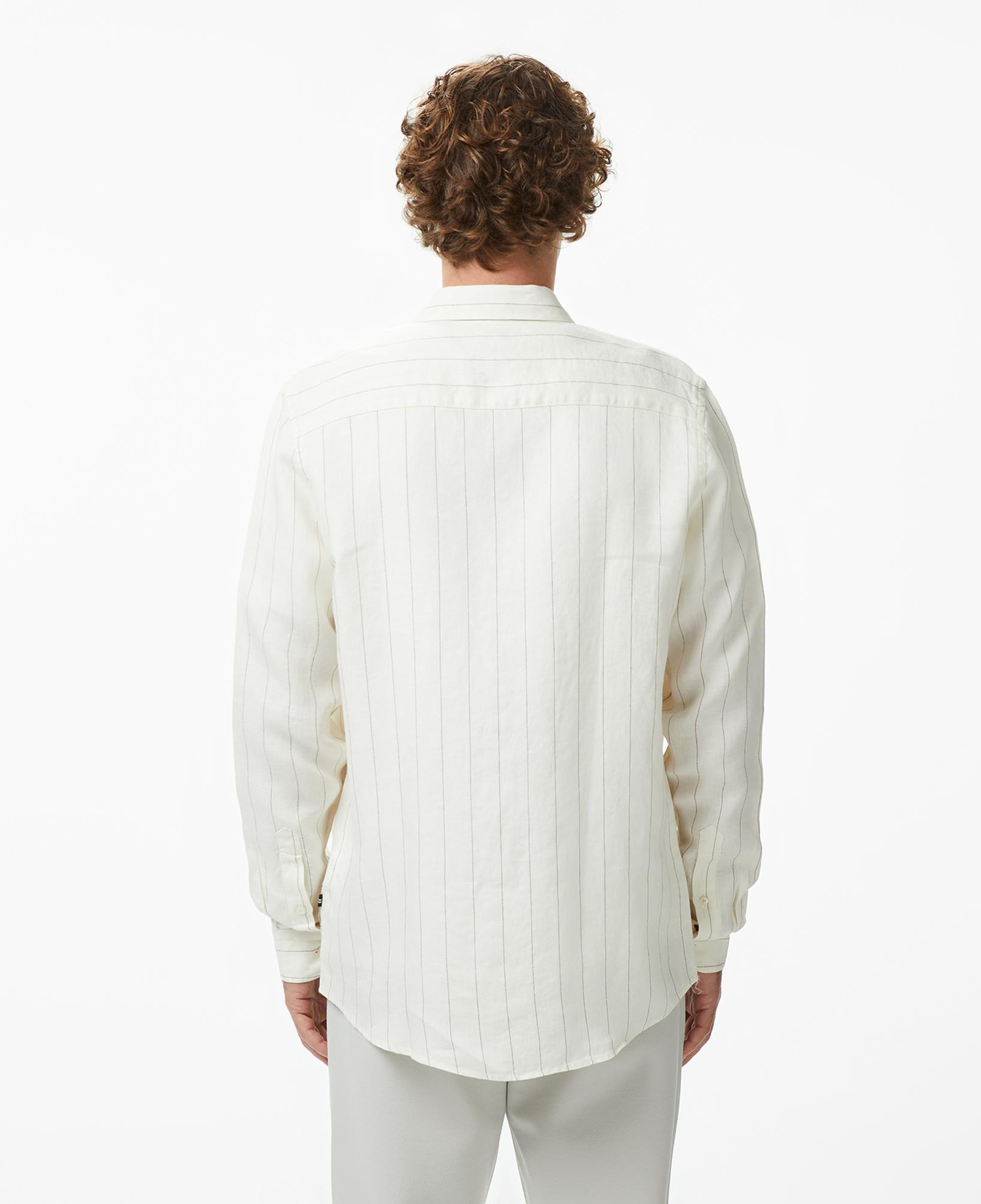 Nautica Erkek Krem Regular Fit Çizgili Gömlek