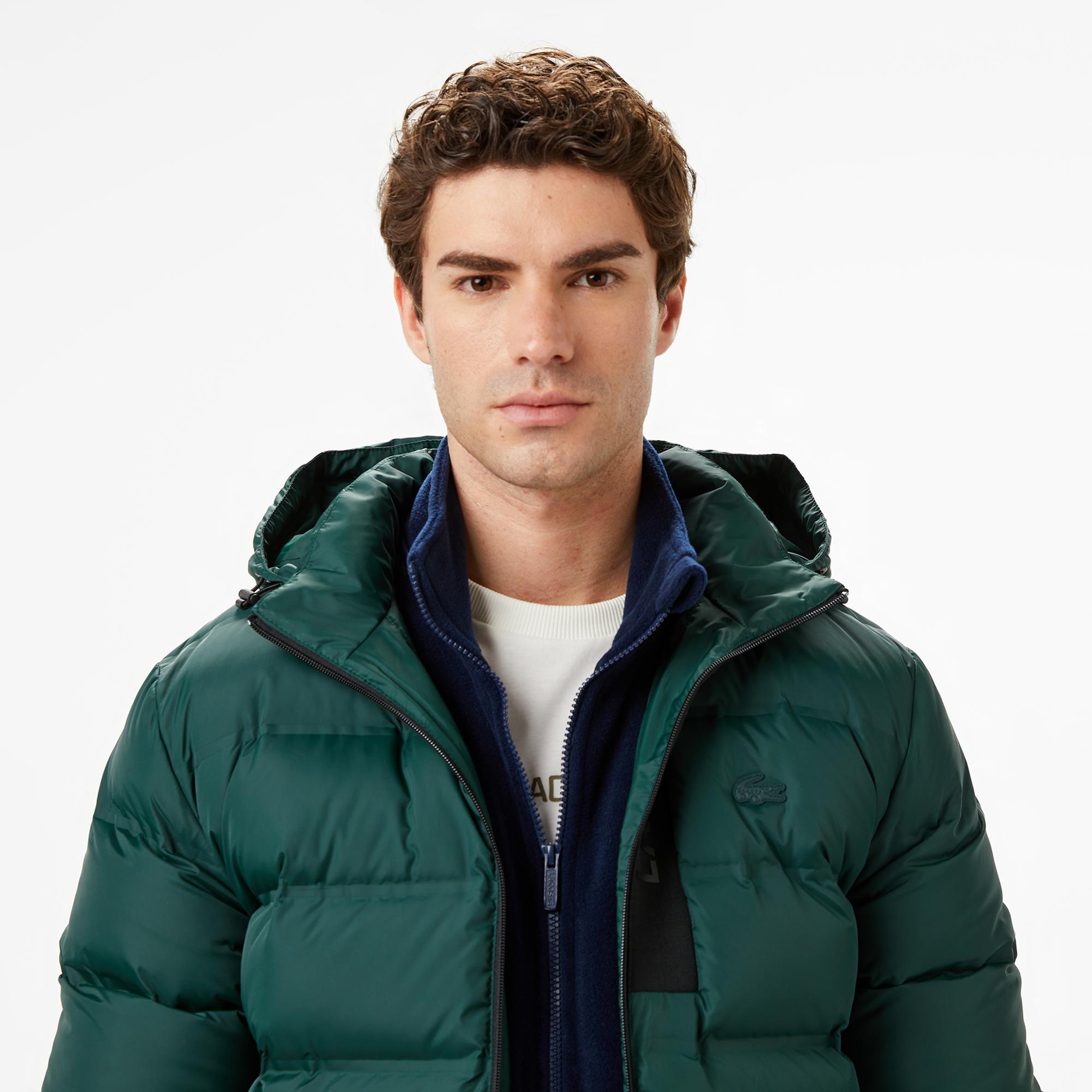 Lacoste Erkek Regular Fit Koyu Yeşil Şişme Mont