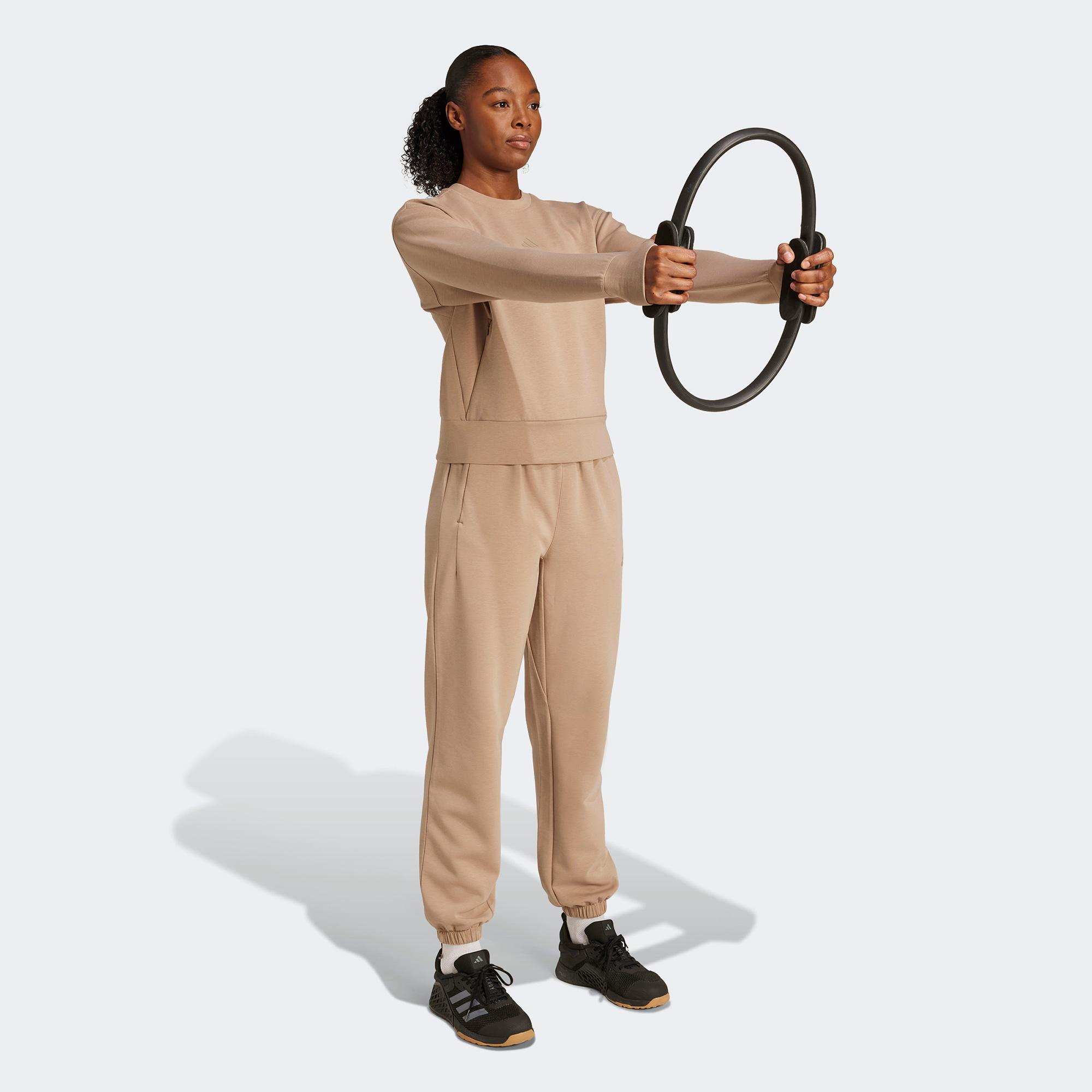 adidas Training Warm-Up Kadın Bej Sweatshirt