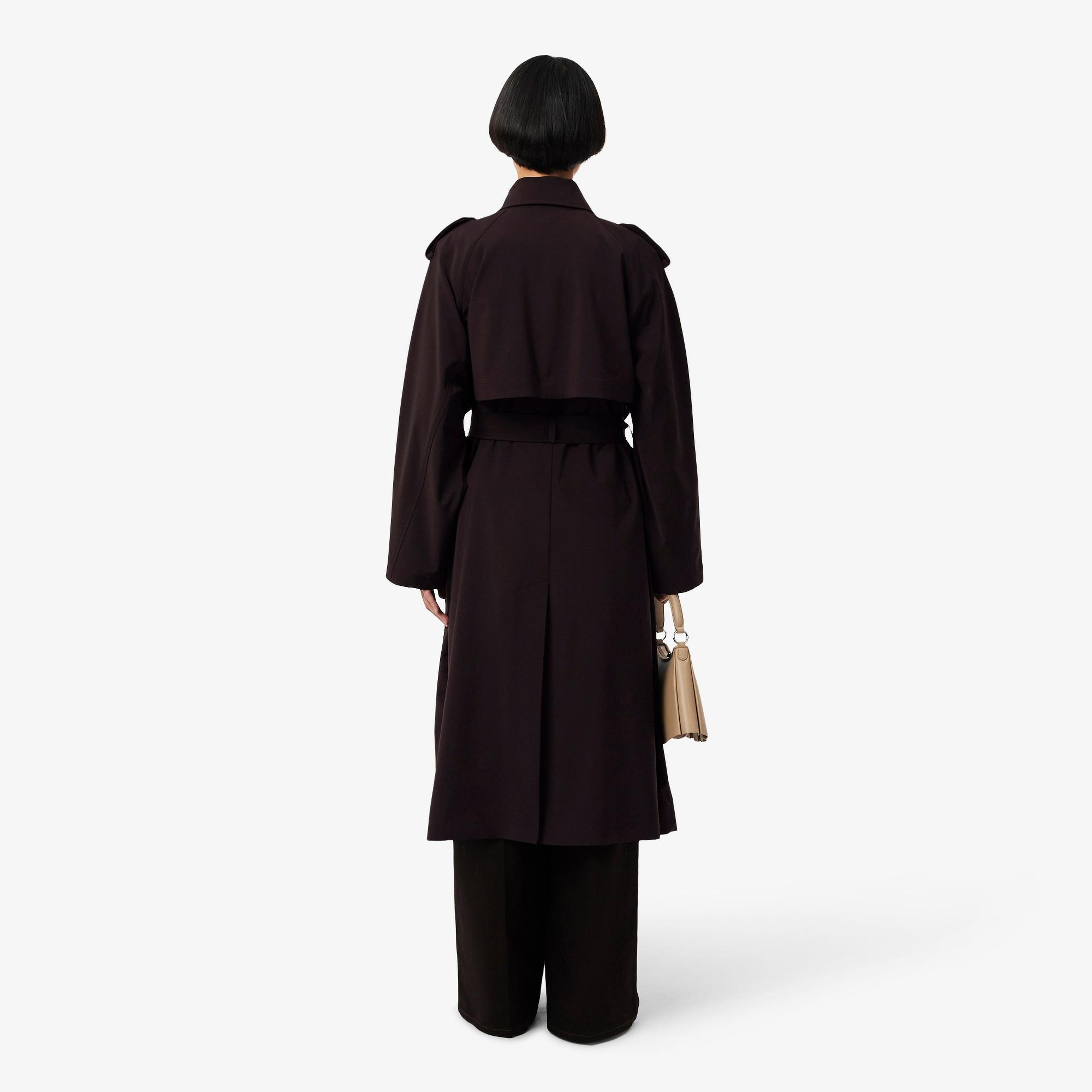 Lacoste Kadın Oversize Fit Koyu Kahverengi Trençkot