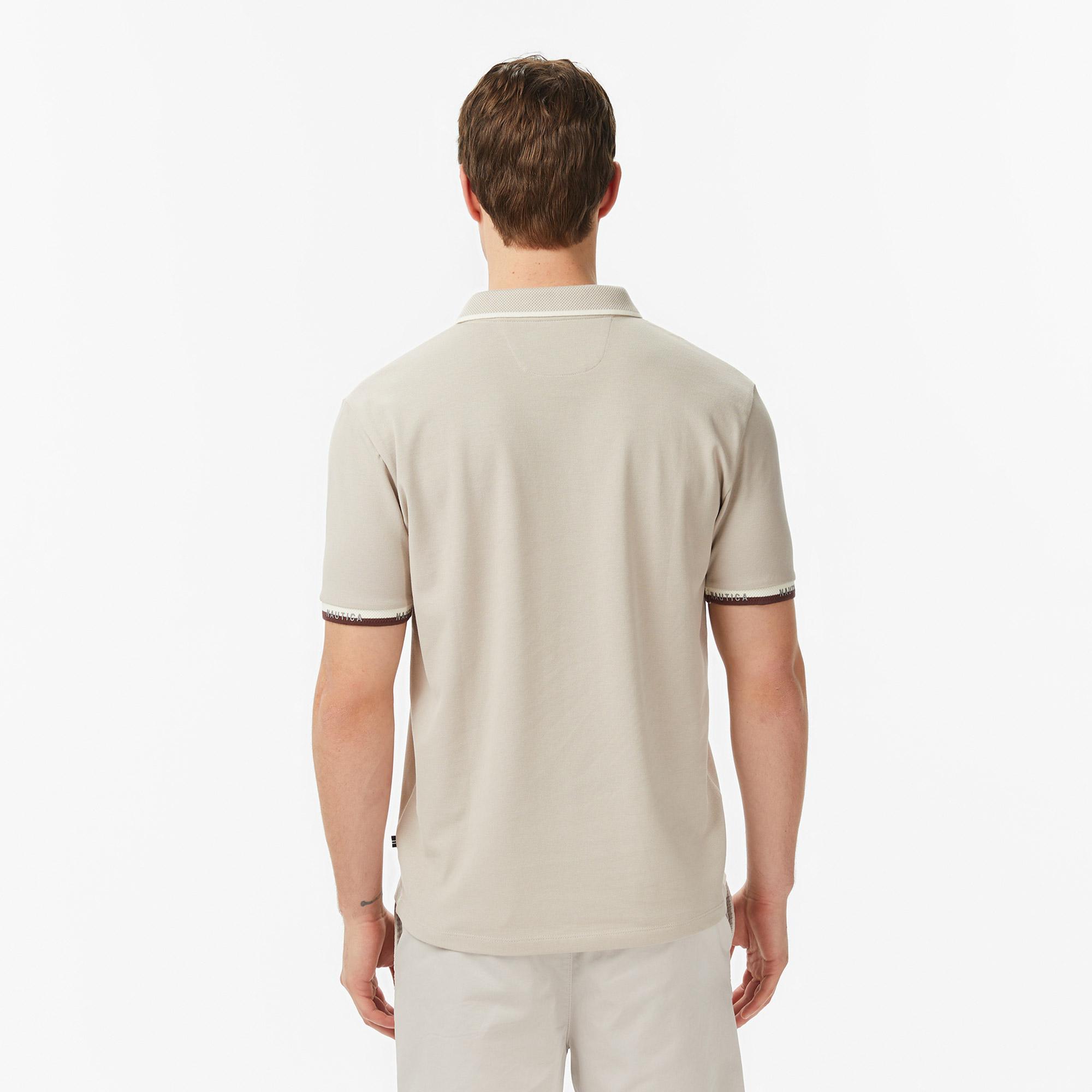 Nautica Erkek Bej Regular Fit Polo Yaka T-Shirt