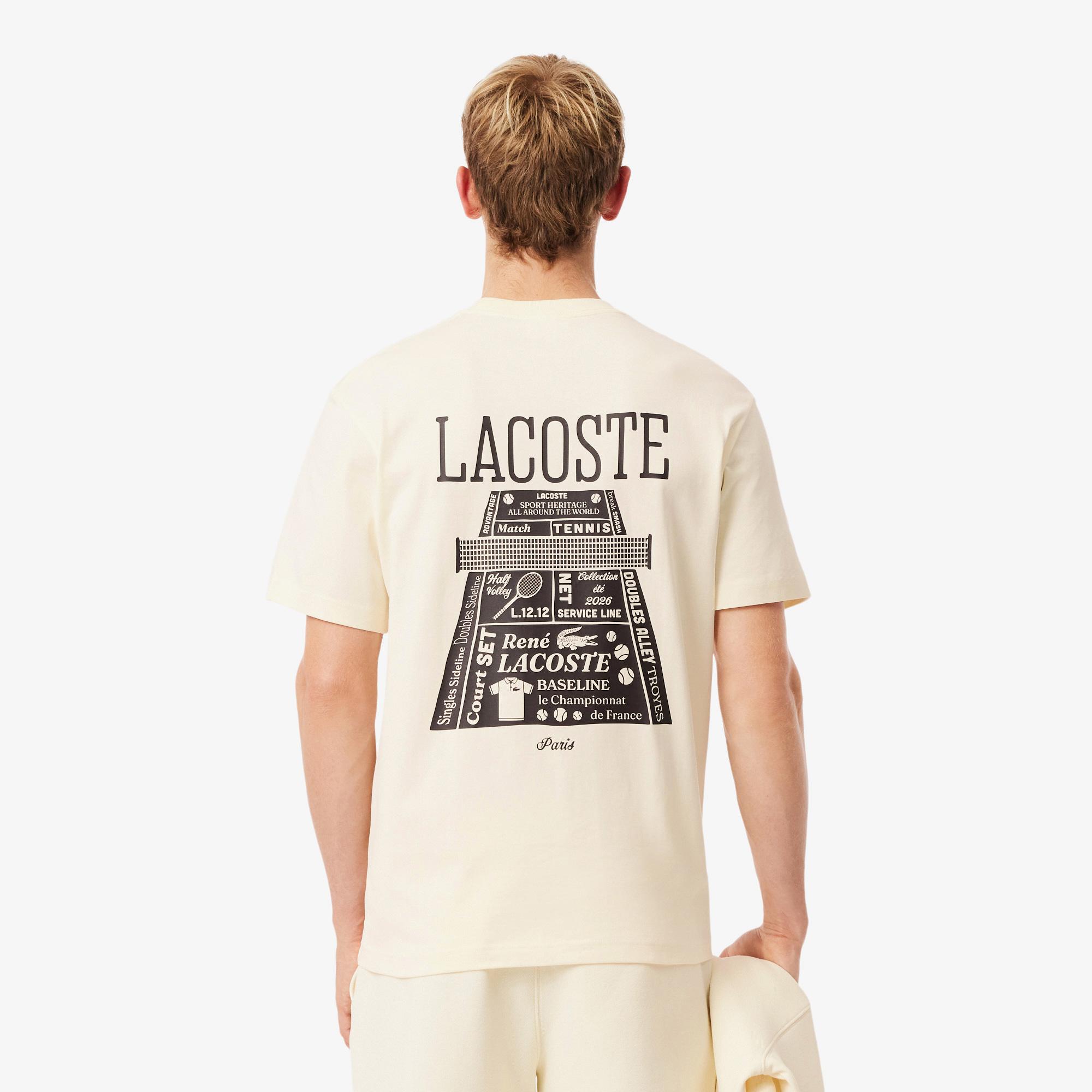 Lacoste Erkek Classic Fit Bisiklet Yaka Sarı T-Shirt