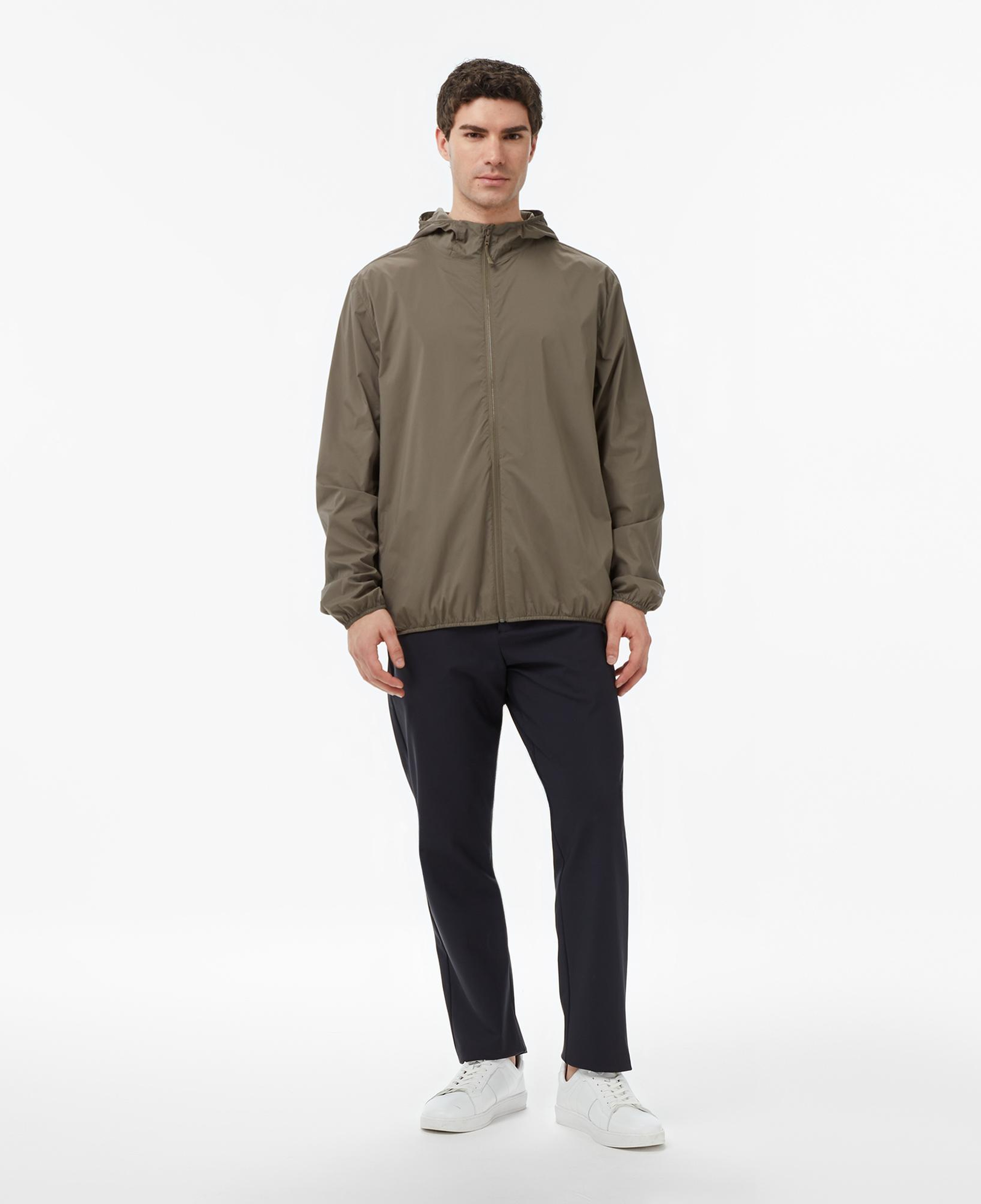 Nautica Erkek Kahverengi Regular Fit Kapüşonlu Su İtici Mont