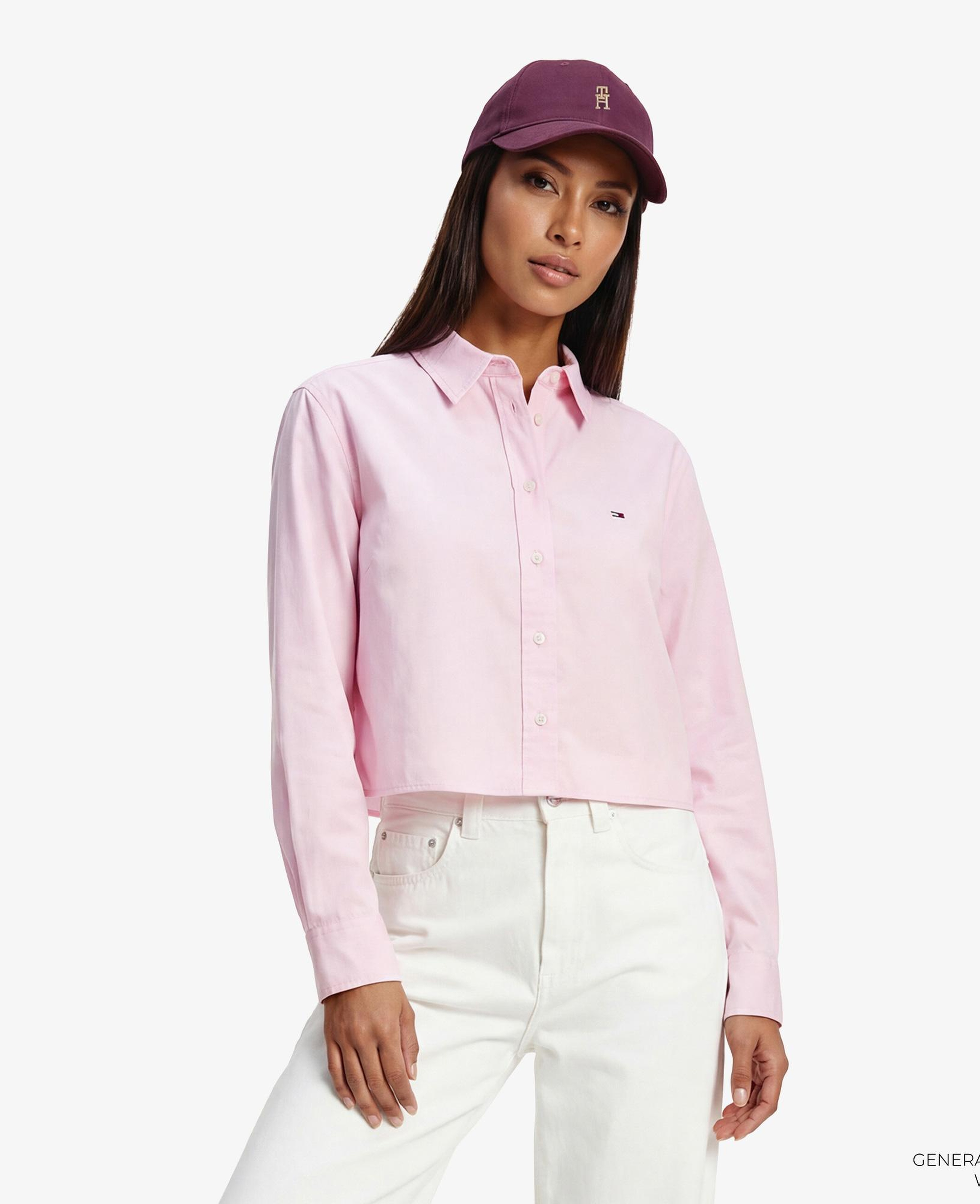 Tommy Hilfiger Denim Essentials Kadın Pembe Gömlek
