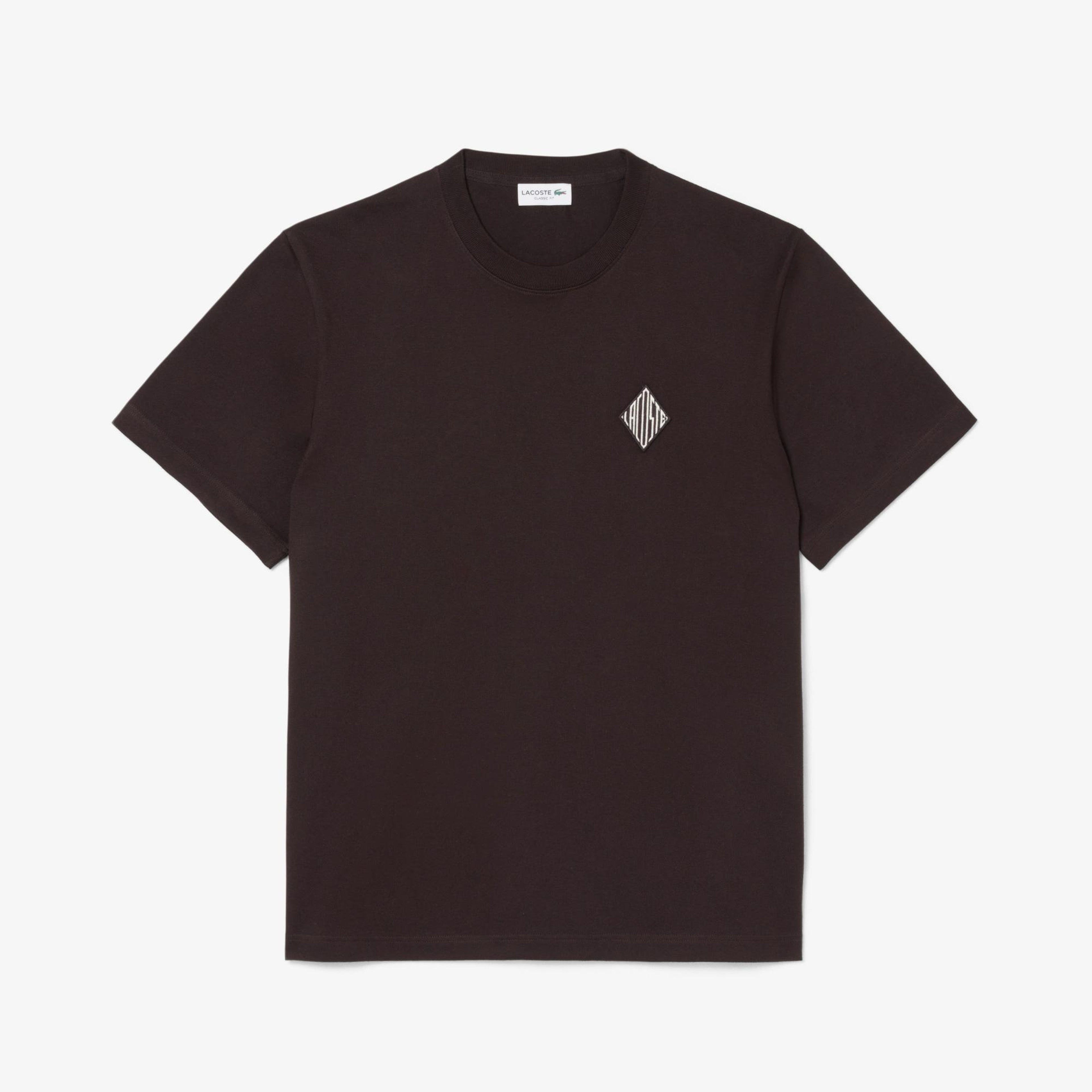 Lacoste Erkek Classic Fit Bisiklet Yaka Koyu Kahverengi T-Shirt