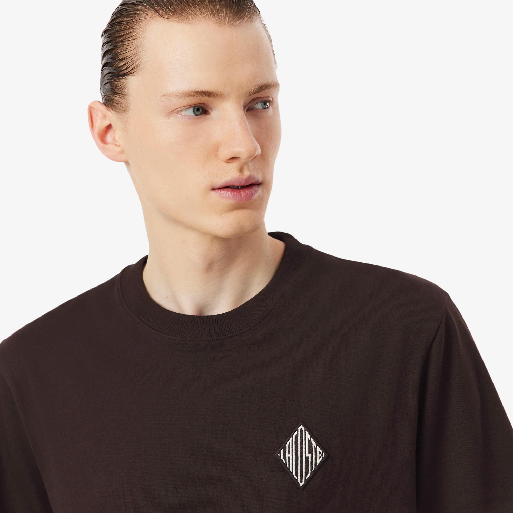 Lacoste Erkek Classic Fit Bisiklet Yaka Koyu Kahverengi T-Shirt