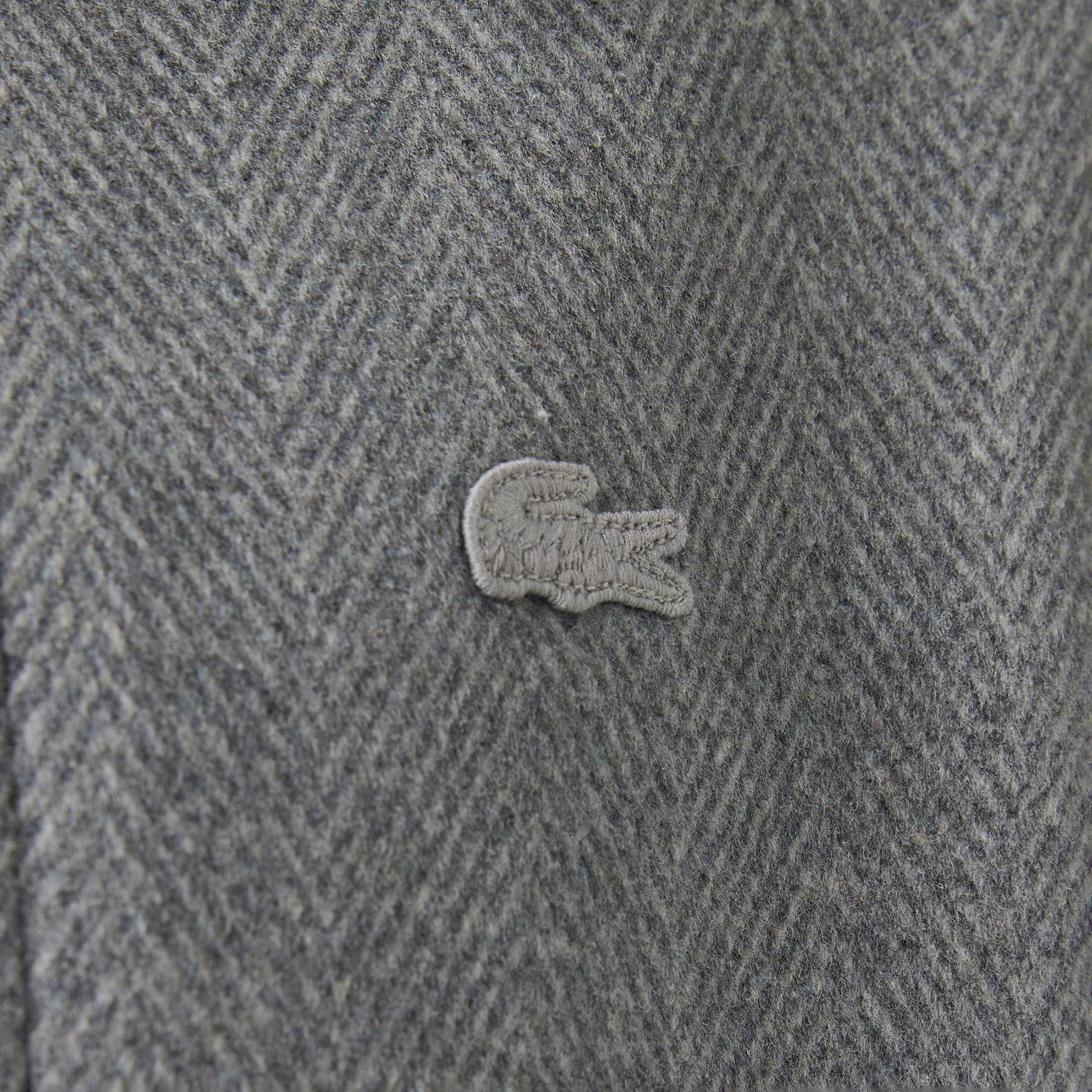 Lacoste Erkek Regular Fit Yün Gri Kaban