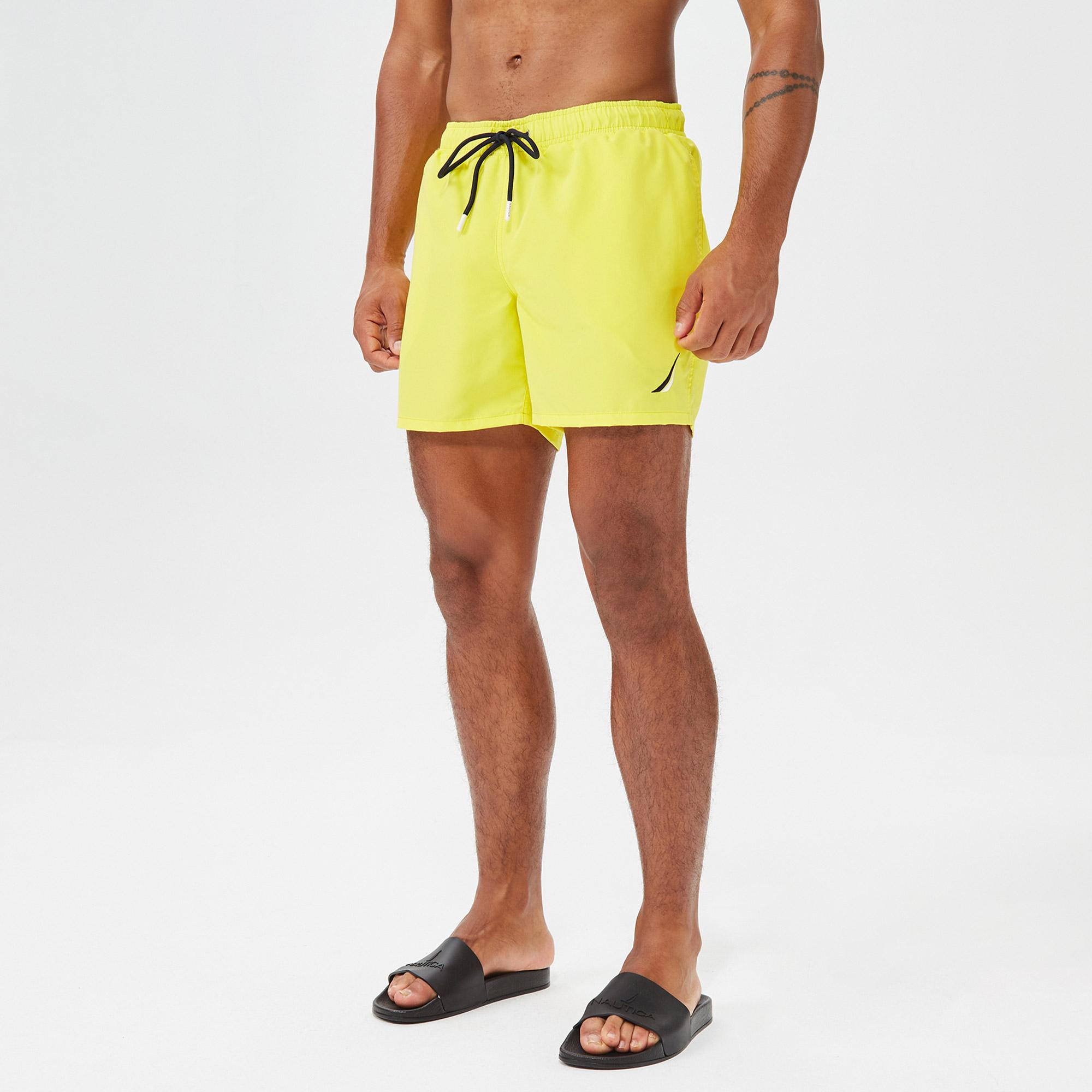 Nautica Erkek Sarı Standart Fit Deniz Şortu