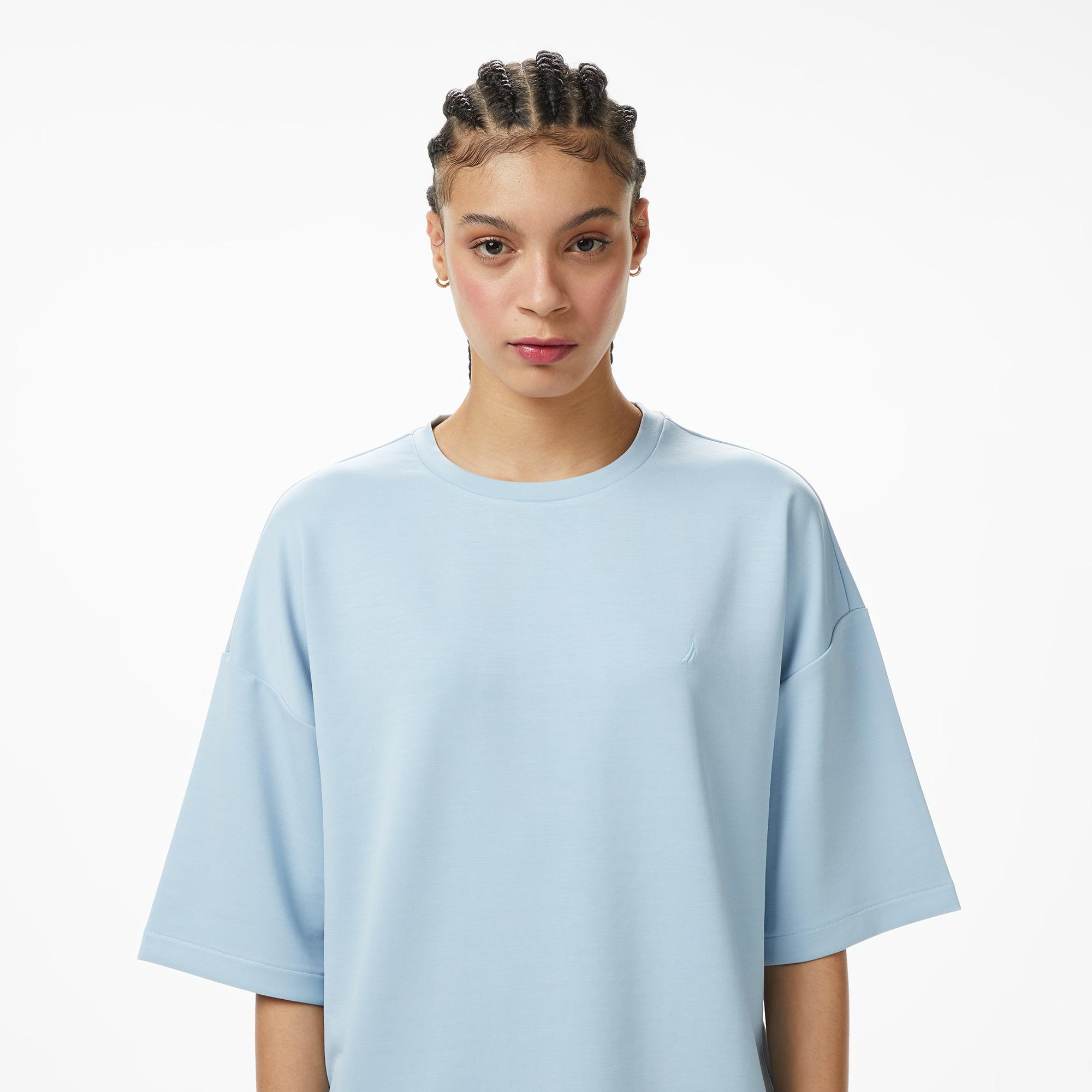 Nautica Kadın Mavi Slim Fit T-Shirt