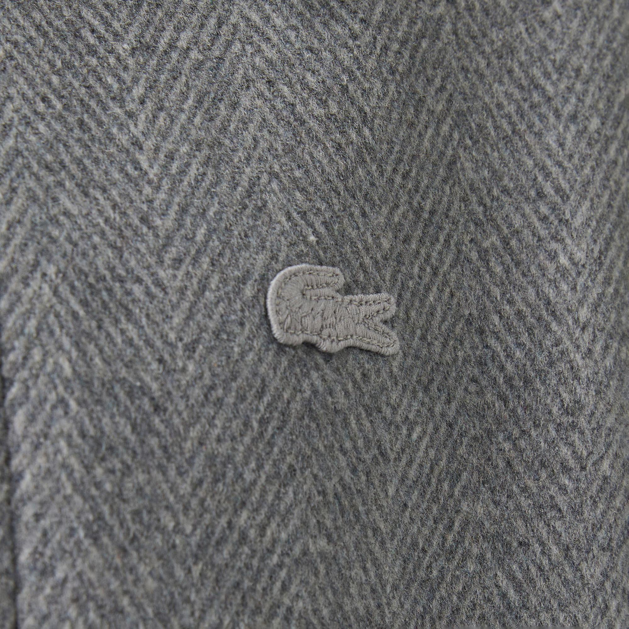 Lacoste Erkek Regular Fit Yün Gri Kaban