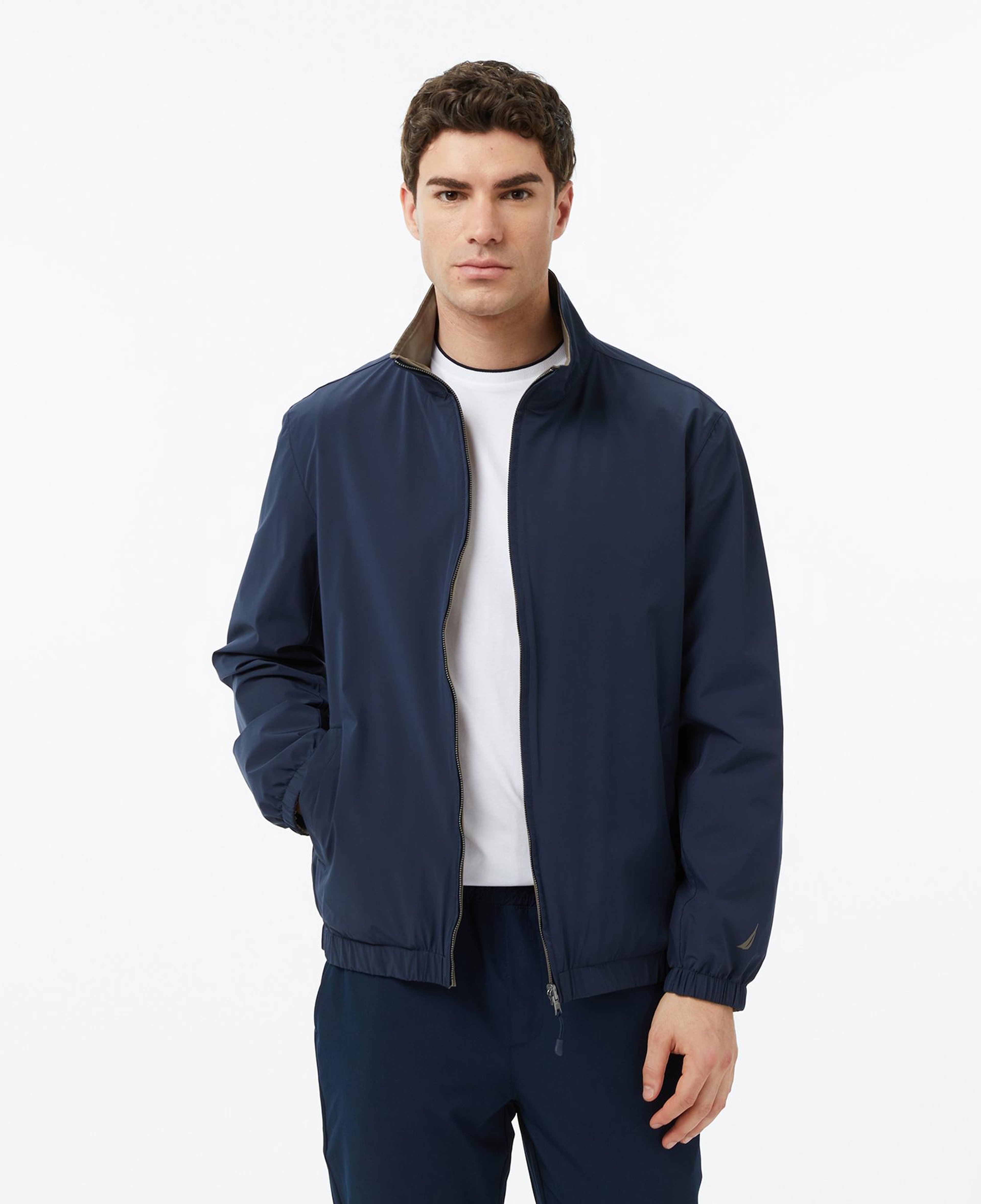 Nautica Erkek Lacivert Regular Fit Dik Yaka Su İtici Mont