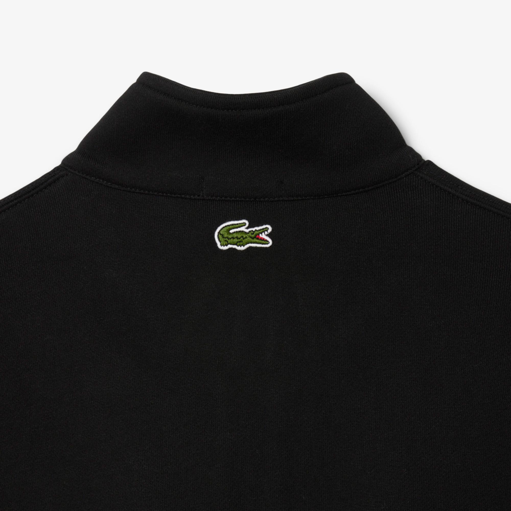 Lacoste High Neck Zip-Up Print Sweatshirt