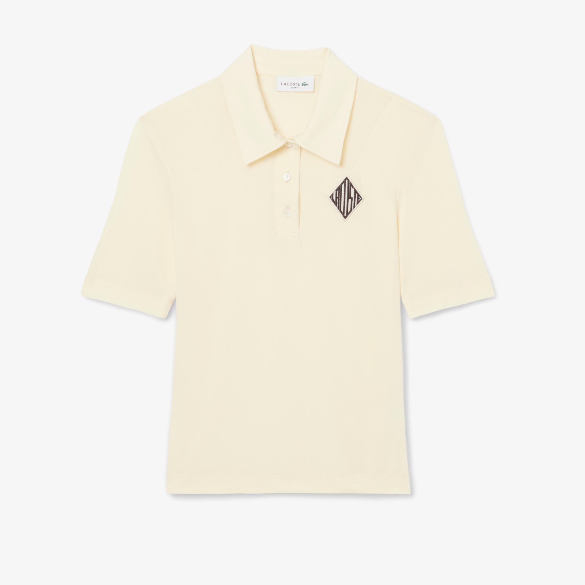 Lacoste Kadın Slim Fit Sarı Polo