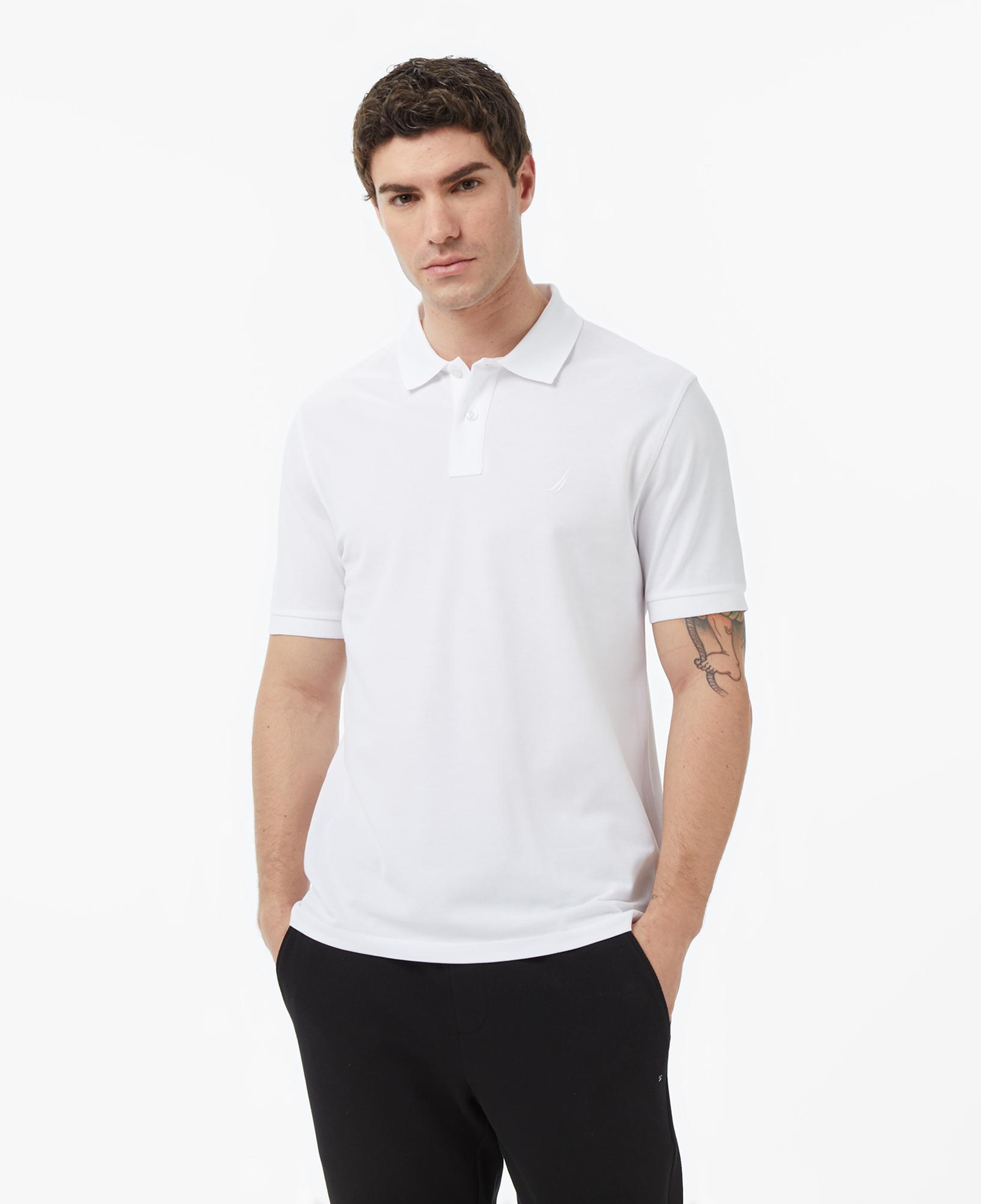 Nautica Erkek Beyaz Regular Fit Polo Yaka T-Shirt