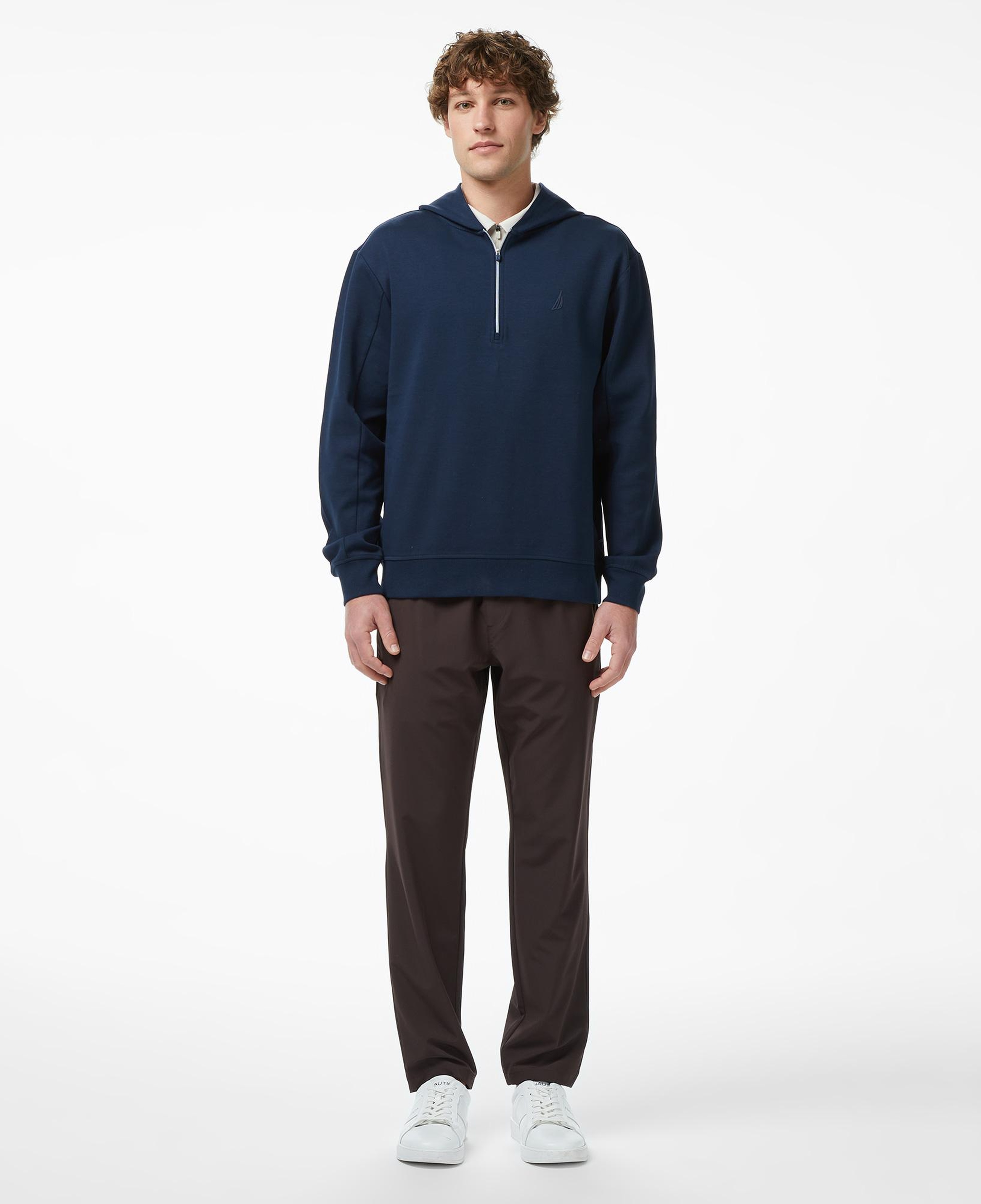 Nautica Erkek Lacivert Regular Fit Kapüşonlu Sweatshirt